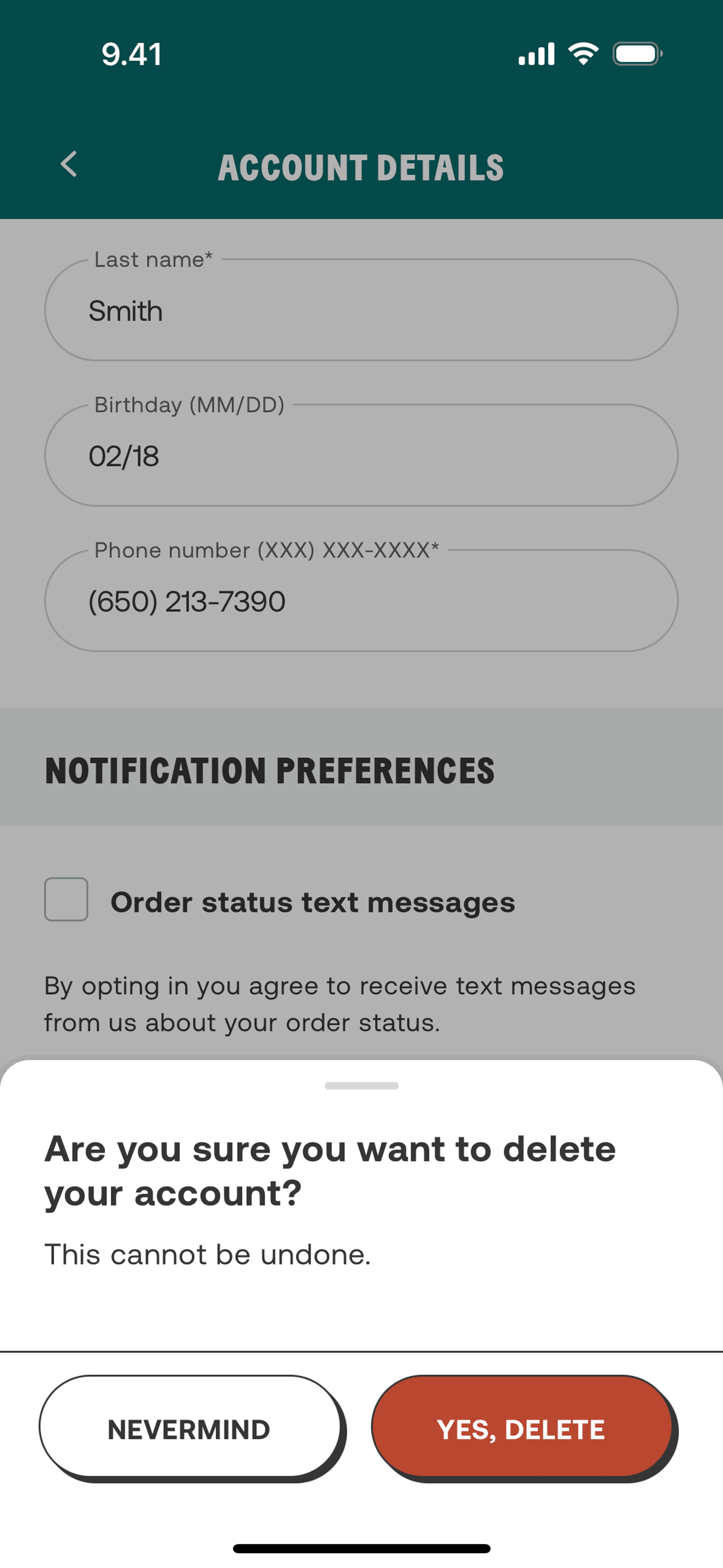 CHOPT iOS Food & Drink interface screenshot 21