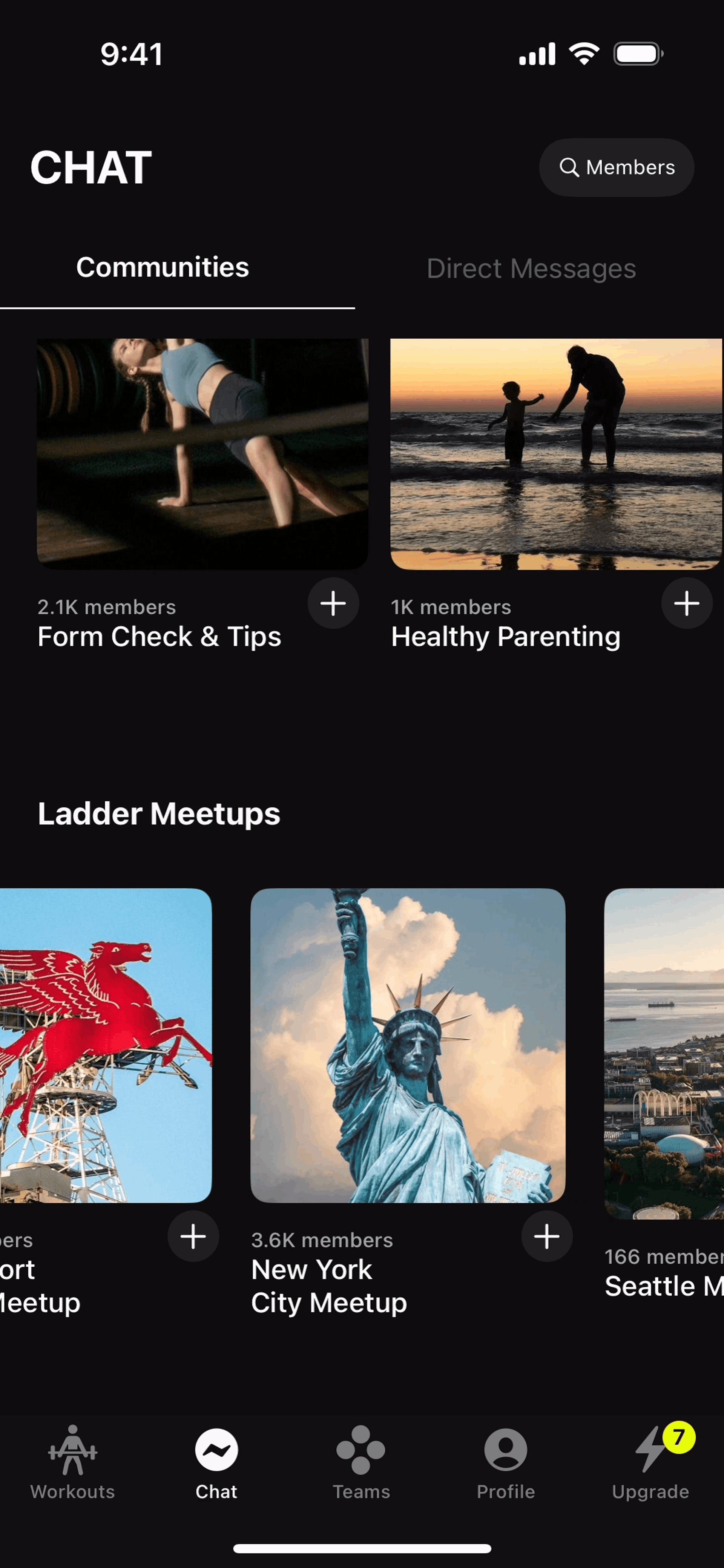 Ladder iOS Health & Fitness interface screenshot 16