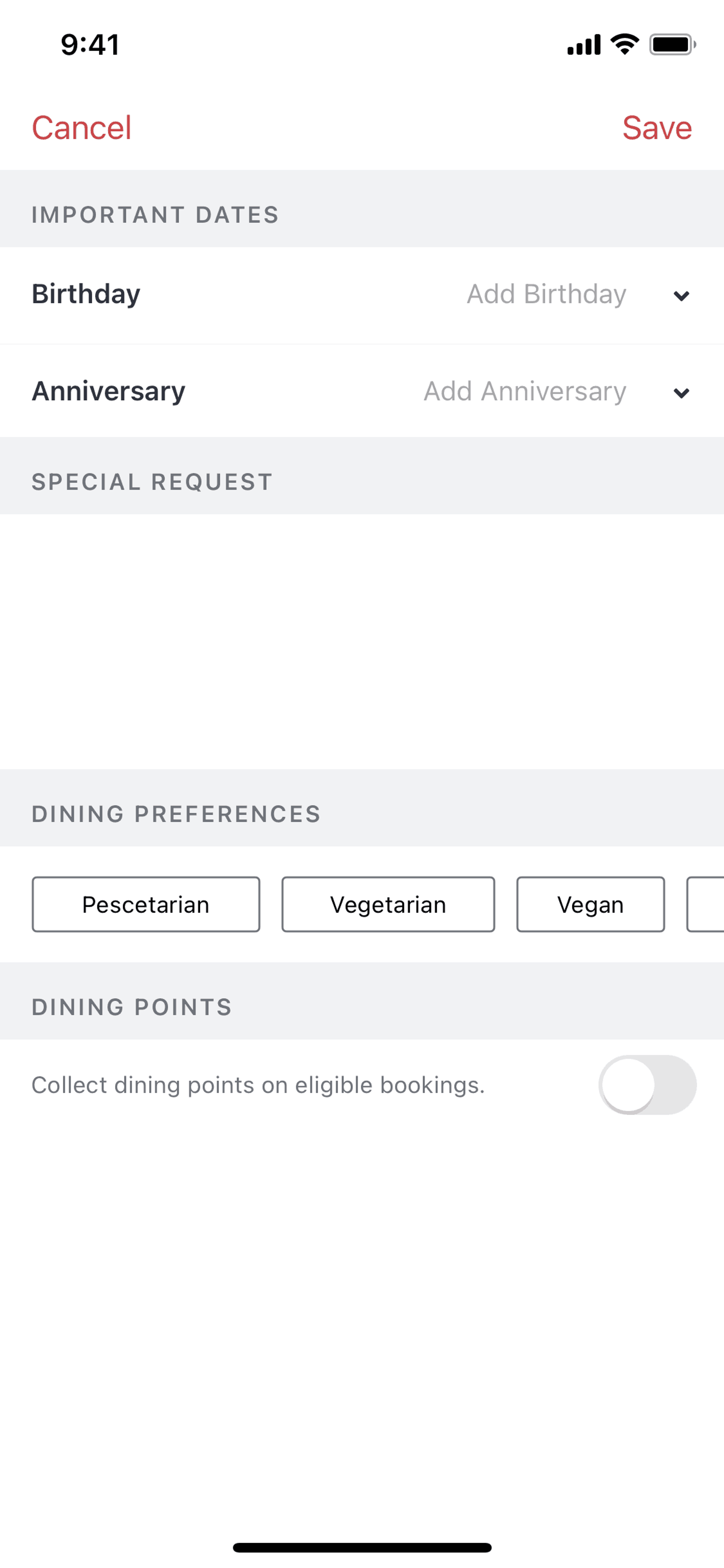 OpenTable iOS Food & Drink interface screenshot 20