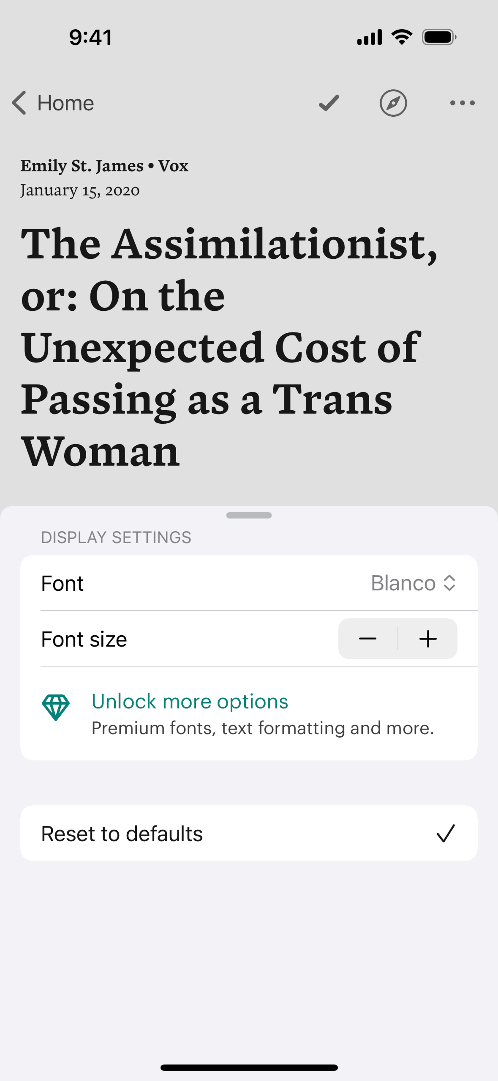 Pocket iOS News interface screenshot 13