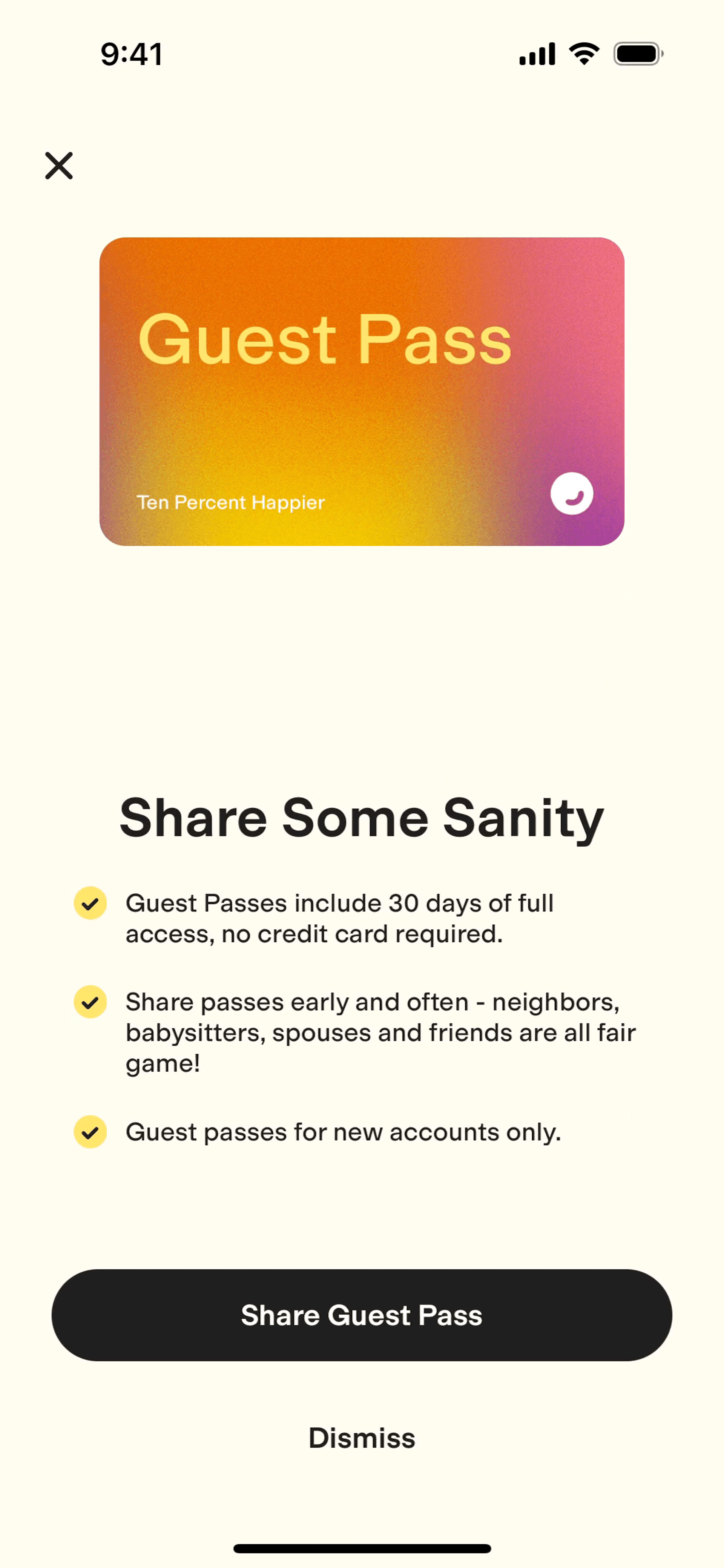 Ten Percent Happier iOS Health & Fitness interface screenshot 8