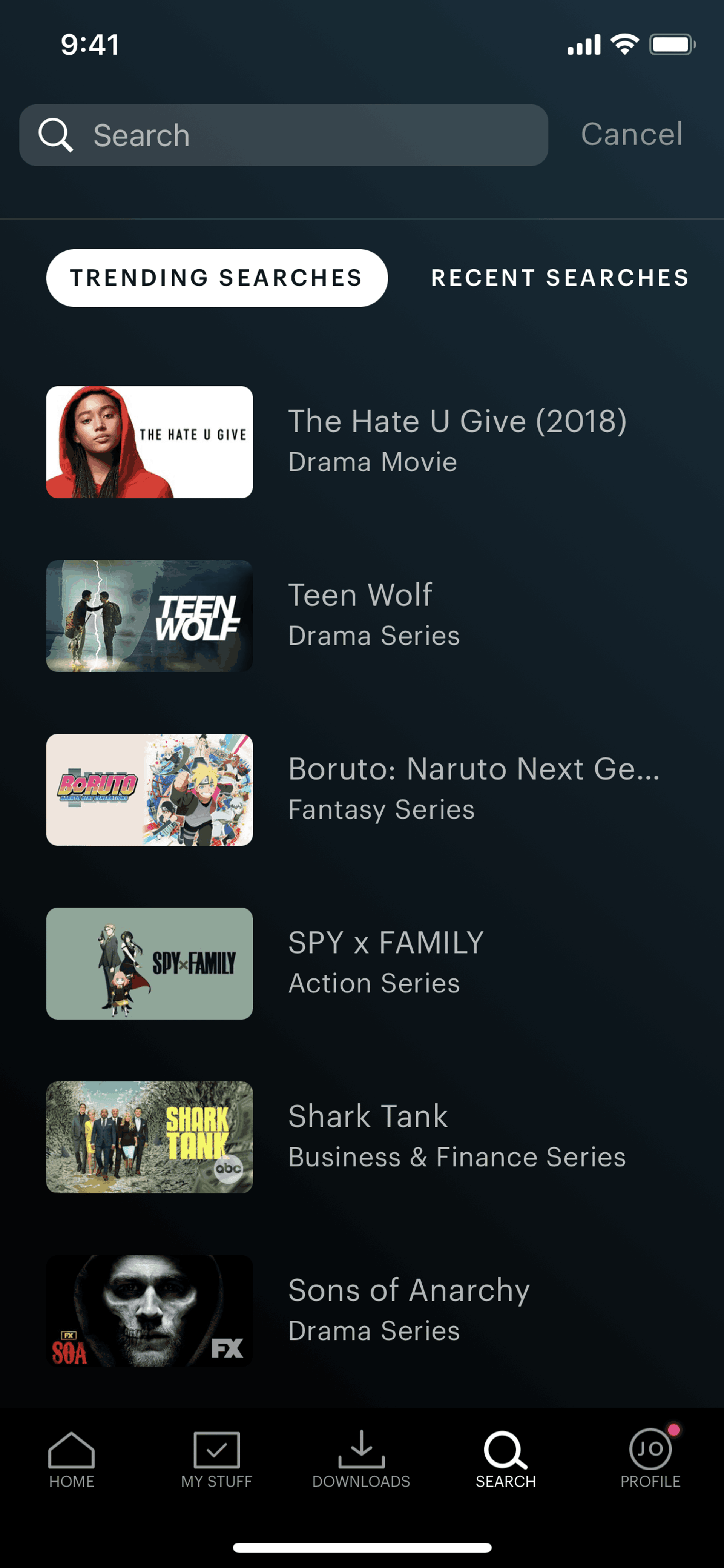 Hulu iOS Entertainment interface screenshot 10