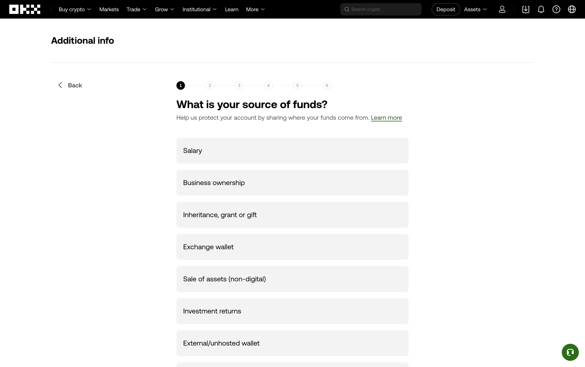 OKX Web Finance interface screenshot 4