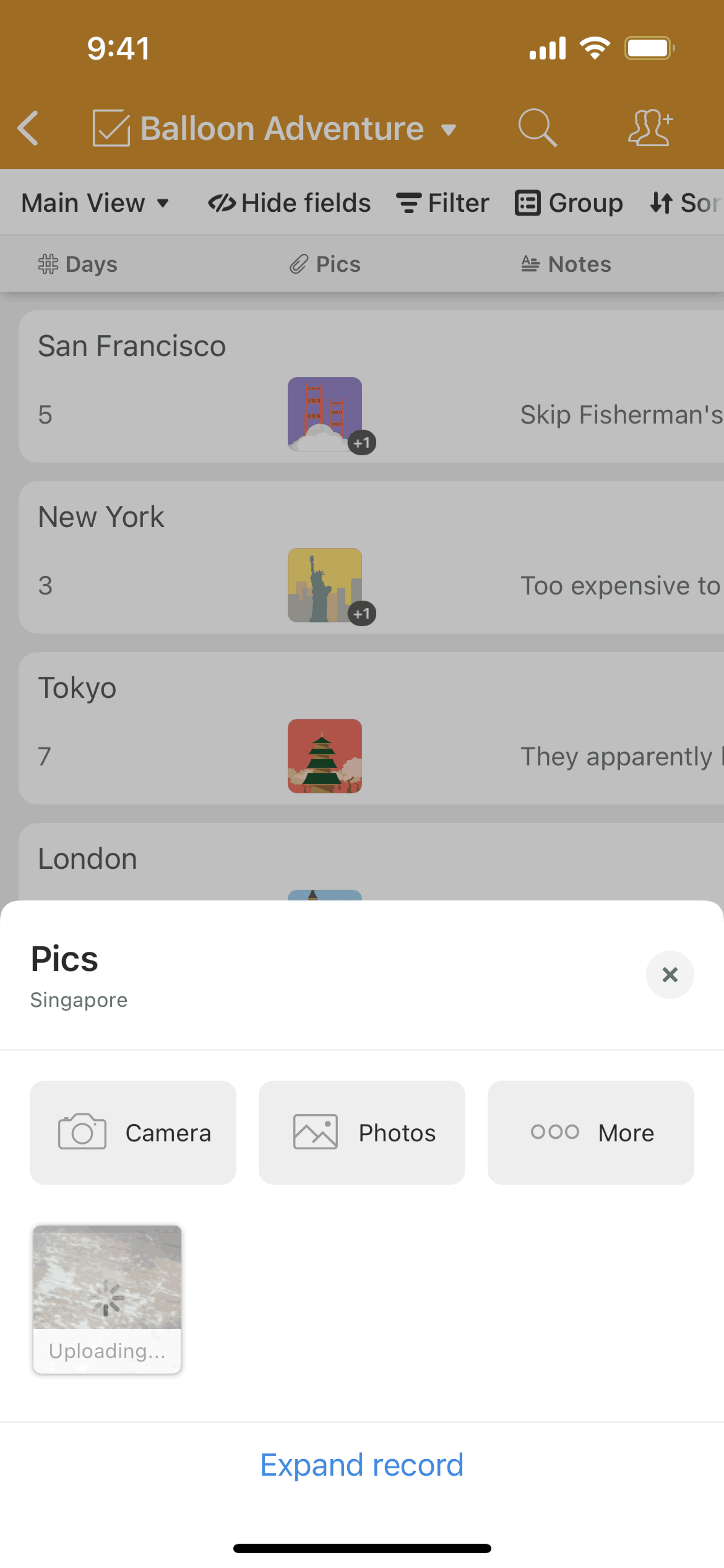 Airtable iOS Productivity interface screenshot 13