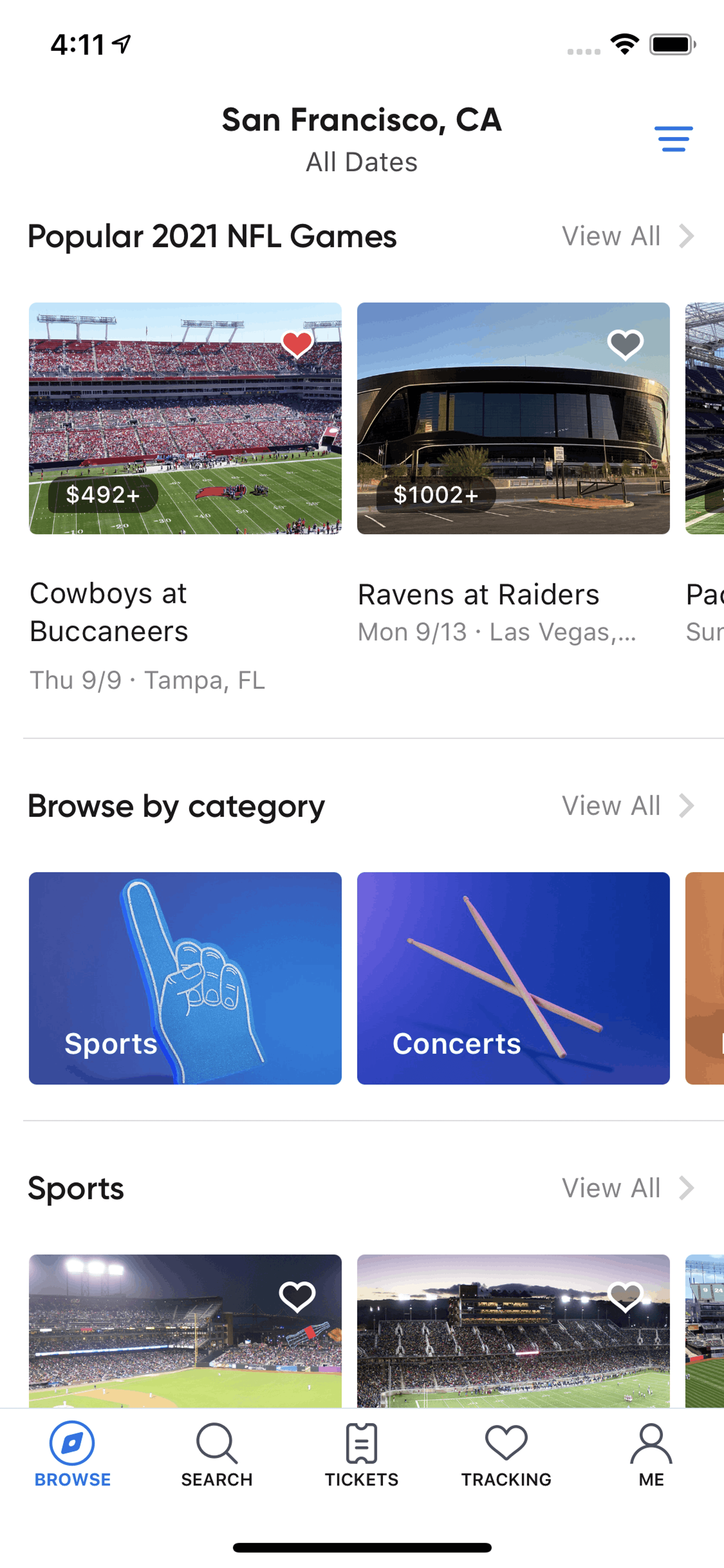 SeatGeek iOS Entertainment interface screenshot 16