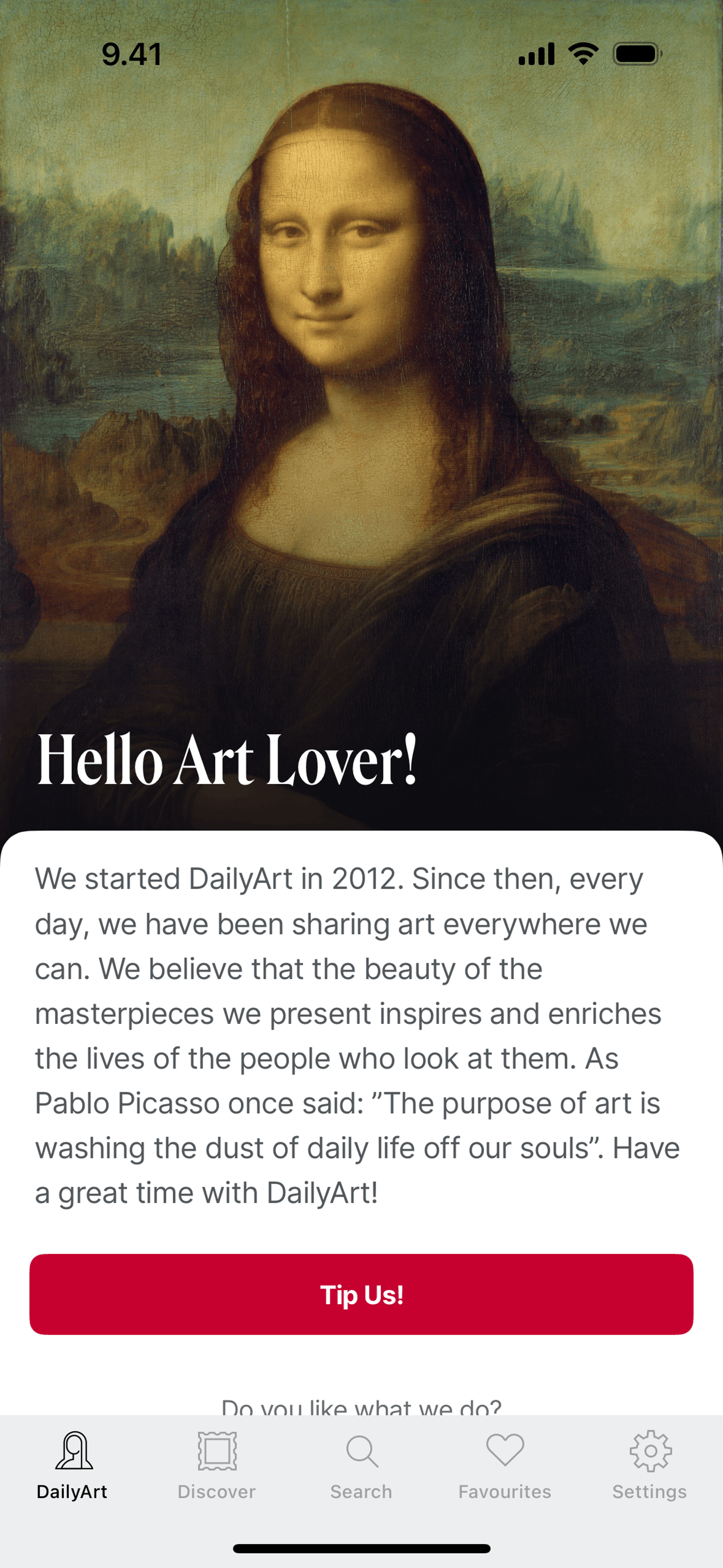 DailyArt iOS Education interface screenshot 17