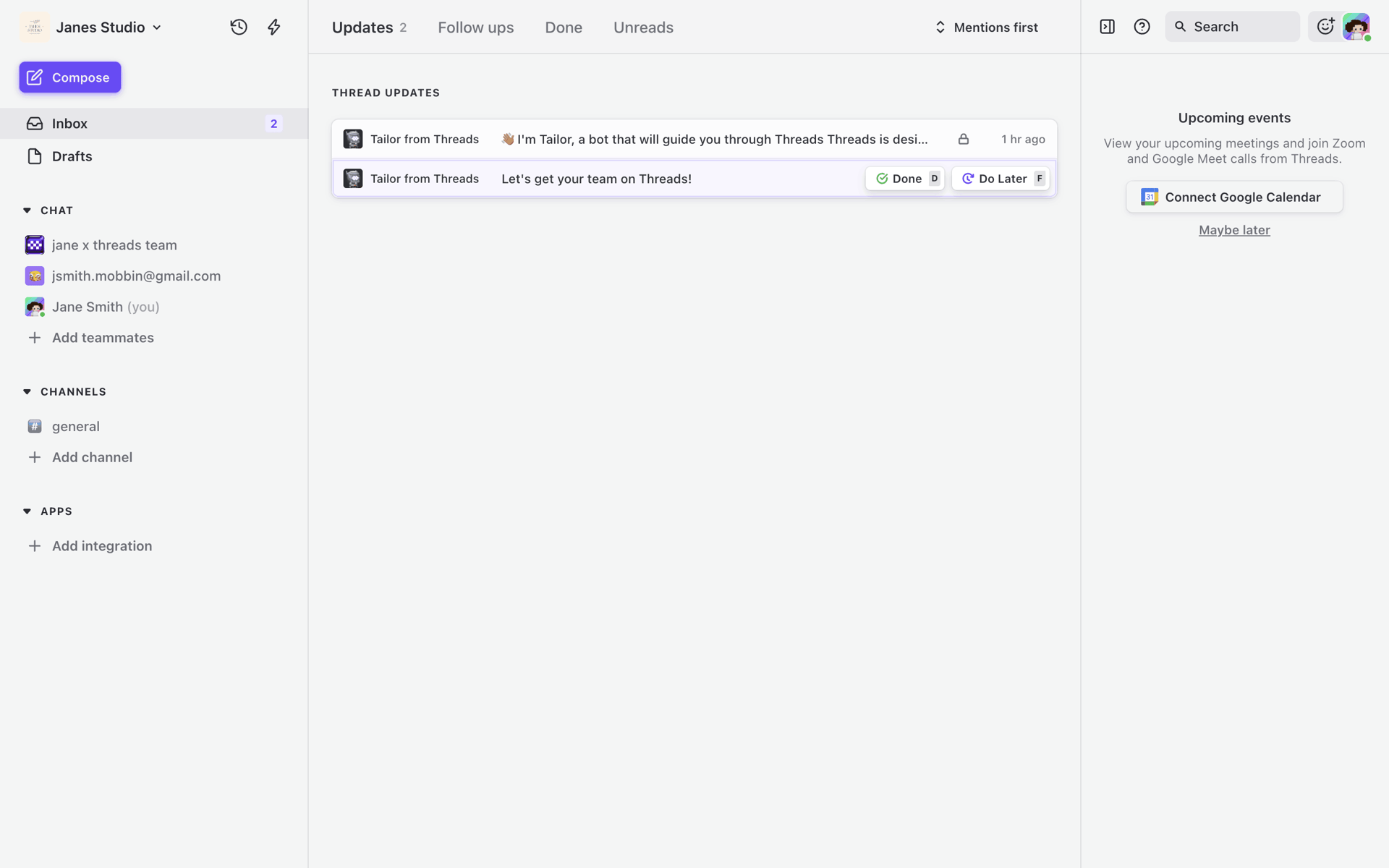 Threads Web Business interface screenshot 22