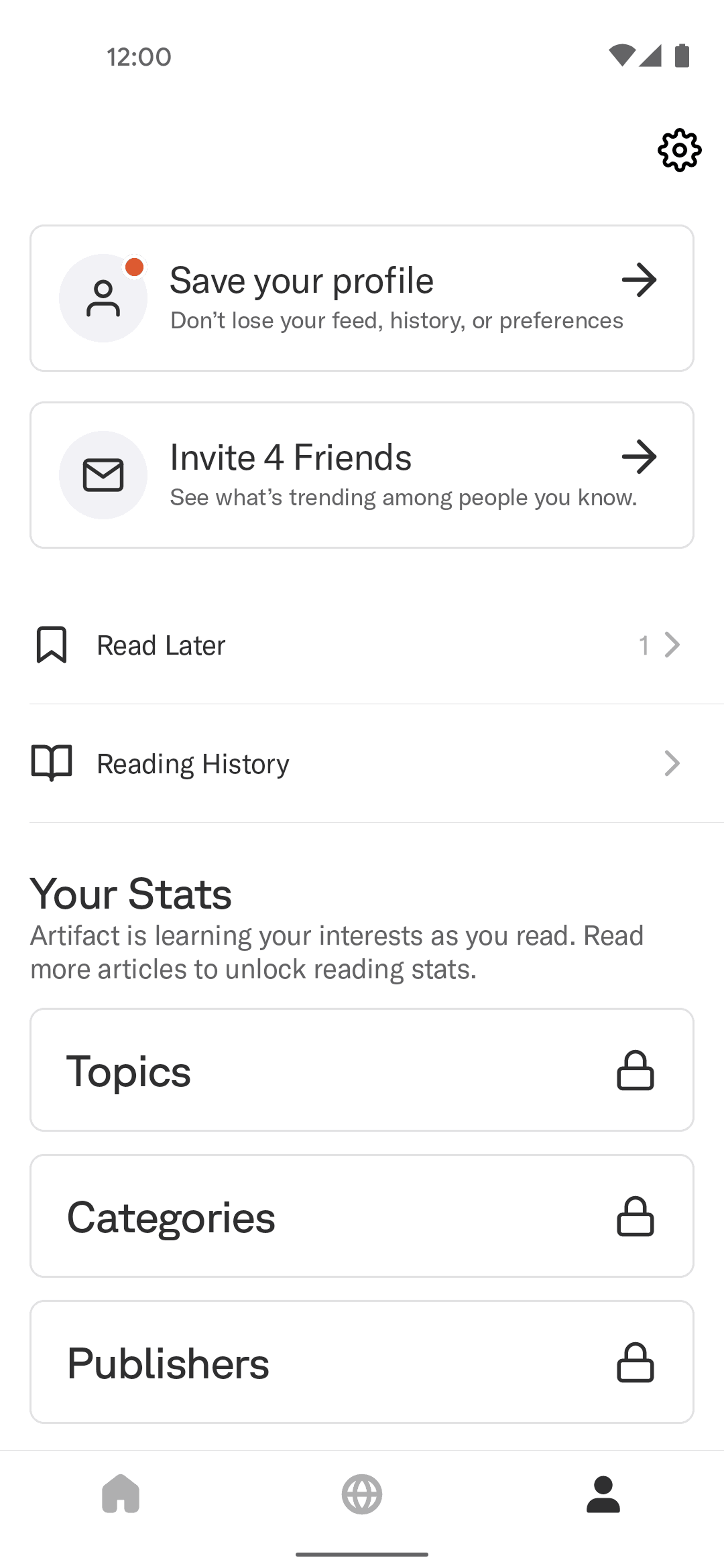 Artifact Android AI interface screenshot 3
