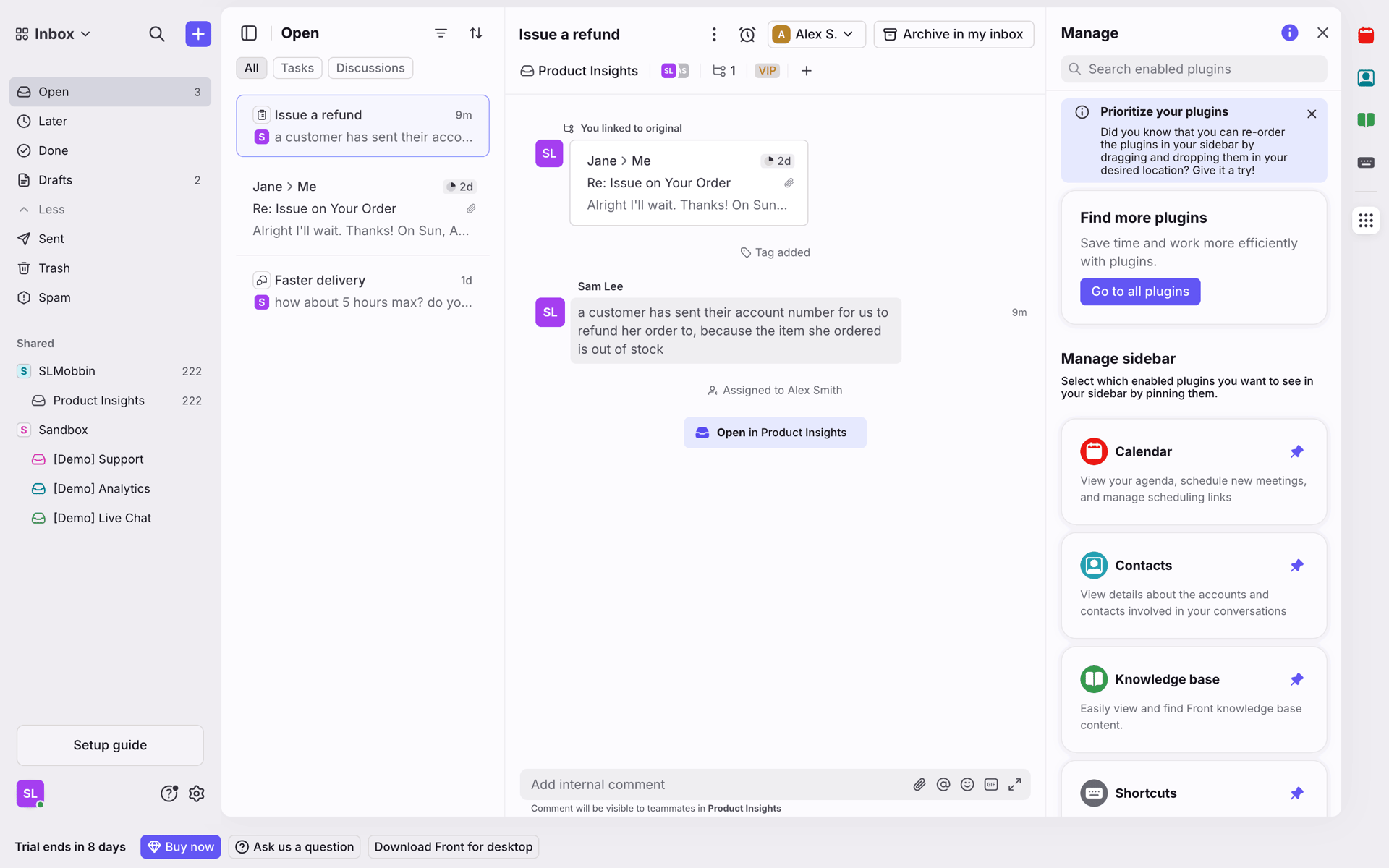 Front Web Business interface screenshot 20