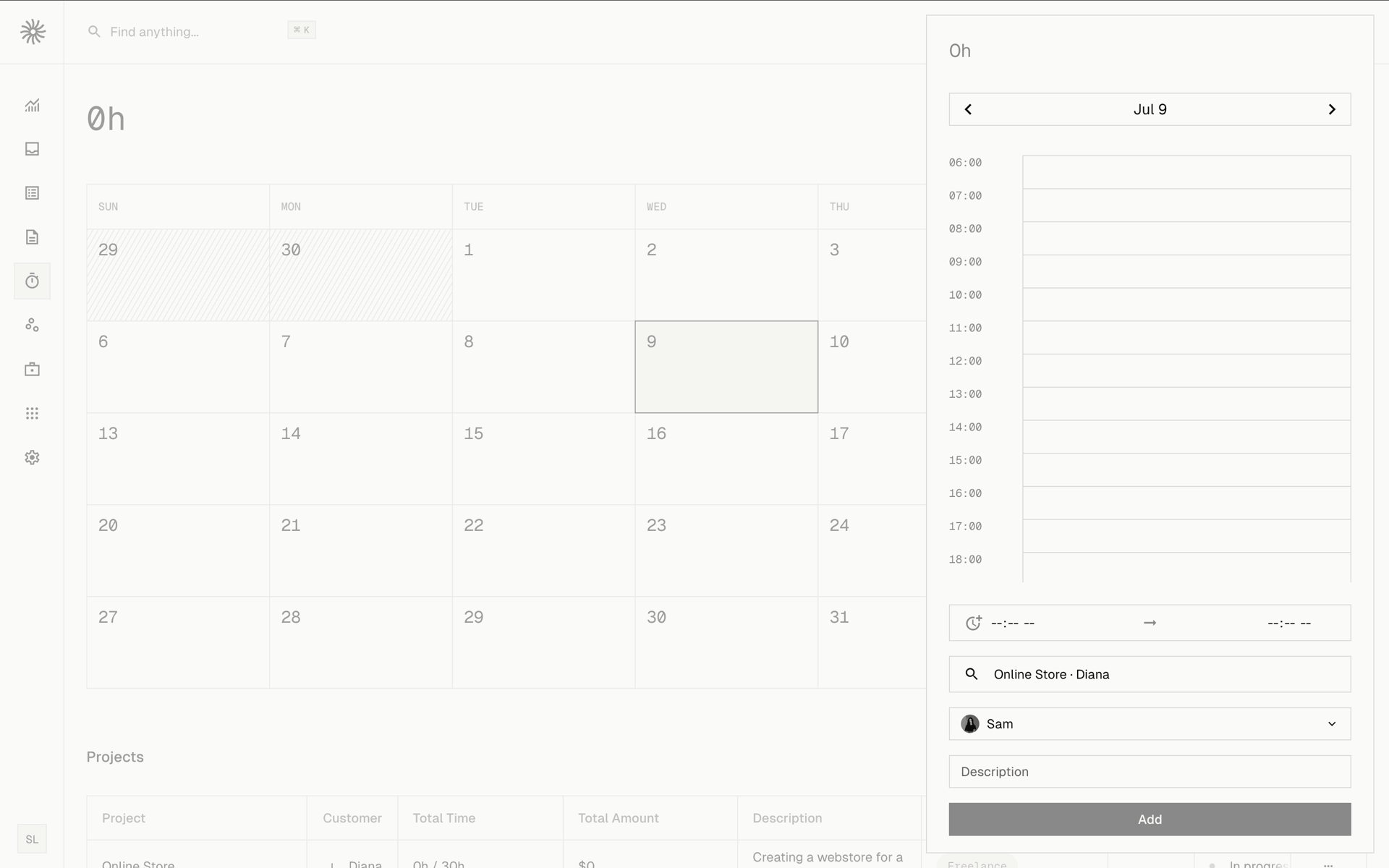 Midday Web Finance interface screenshot 19