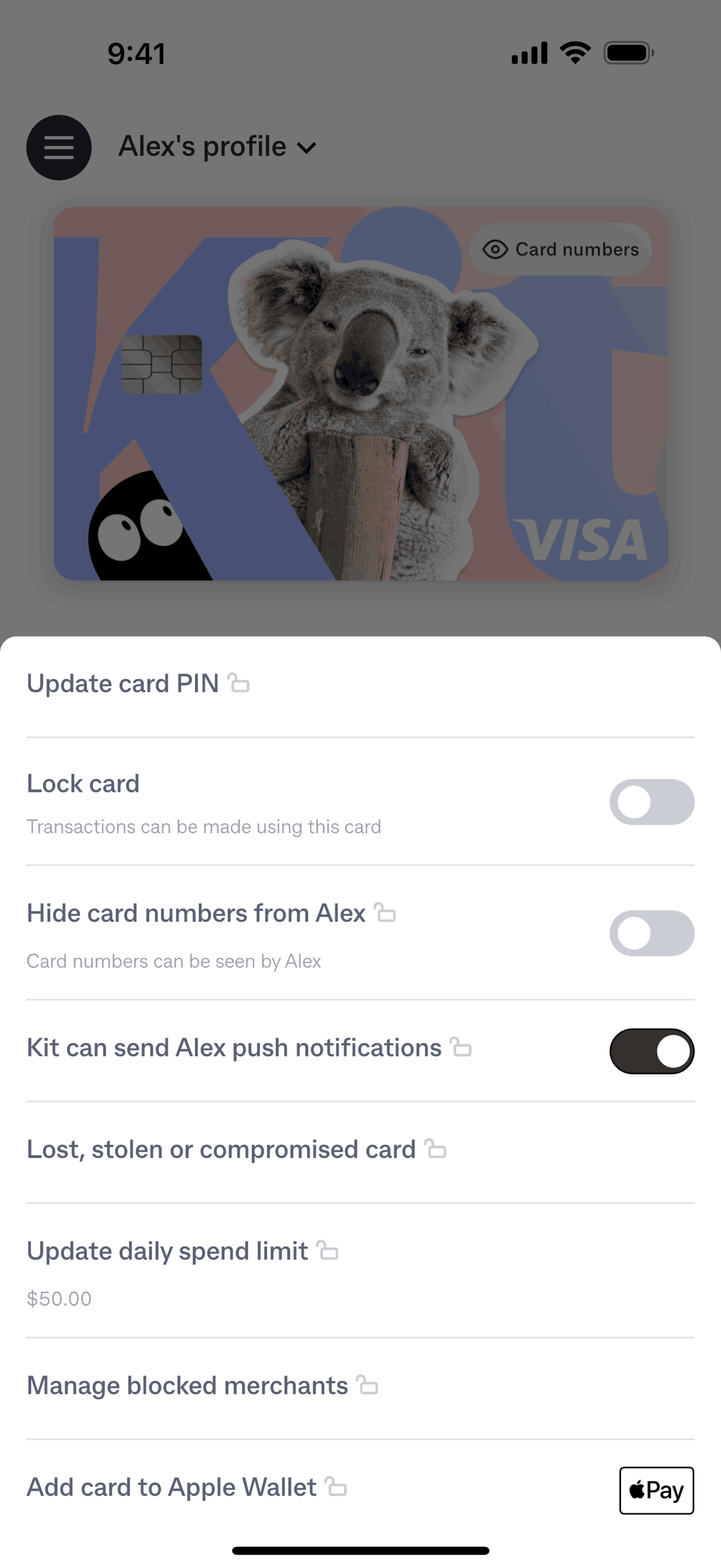 Kit iOS Finance interface screenshot 5