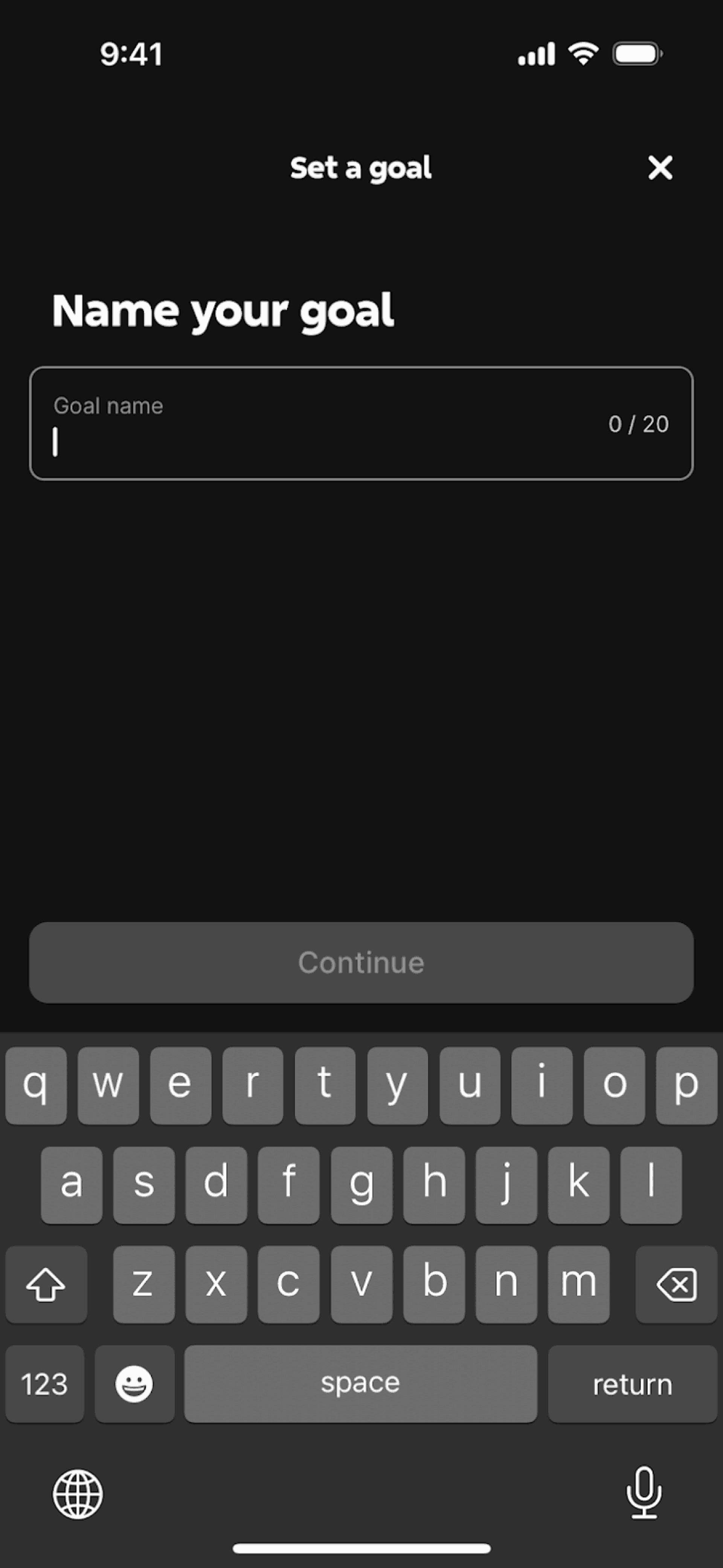 One iOS Finance interface screenshot 10