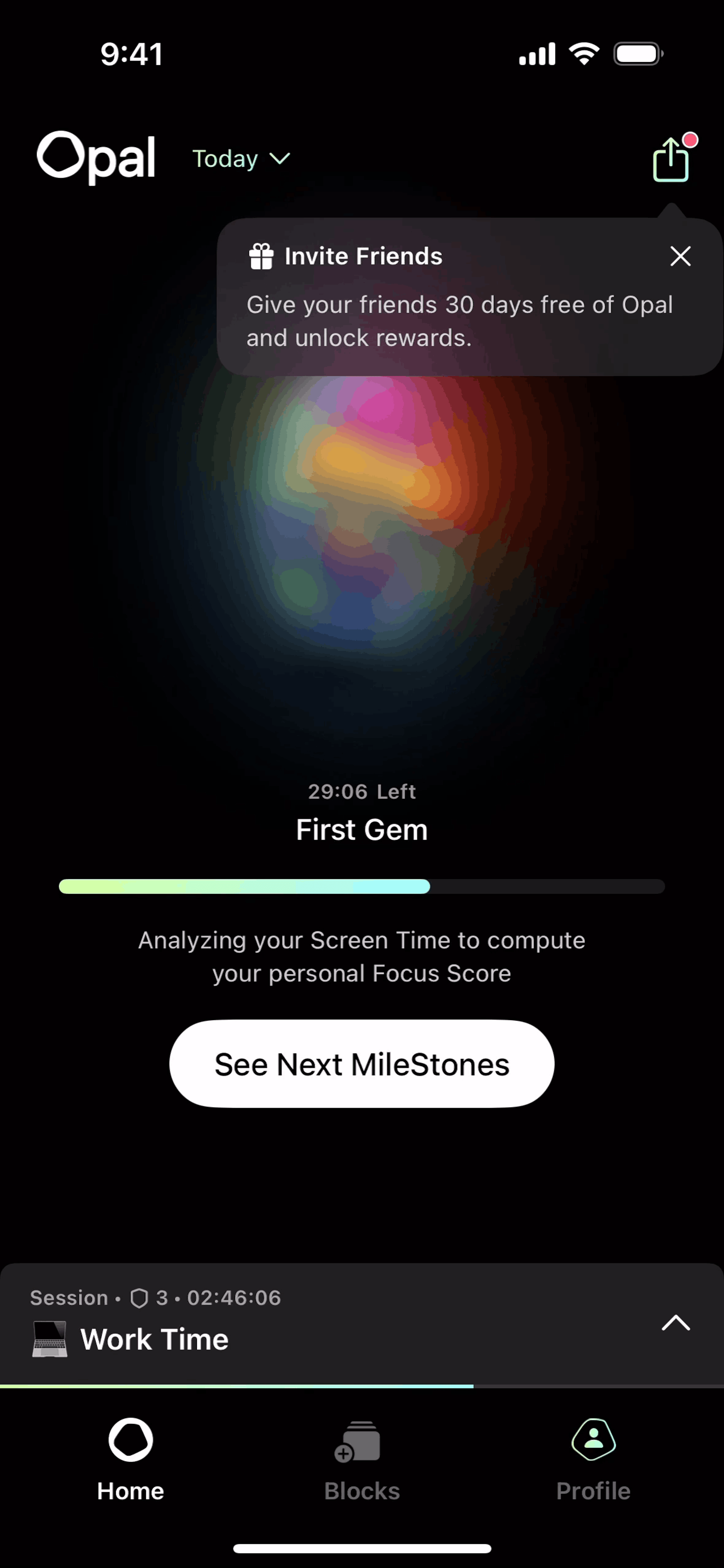 Opal iOS Productivity interface screenshot 5
