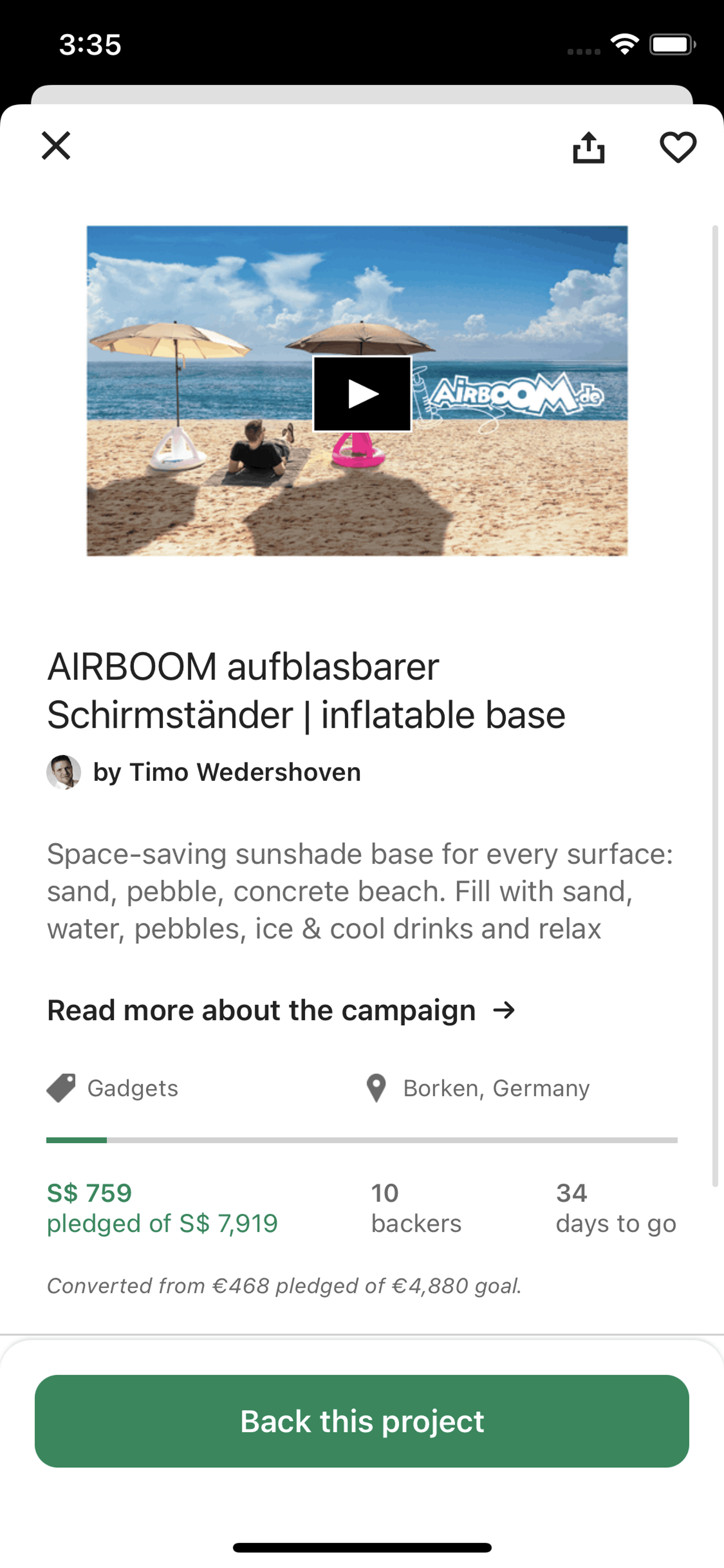 Kickstarter iOS Social Networking interface screenshot 17