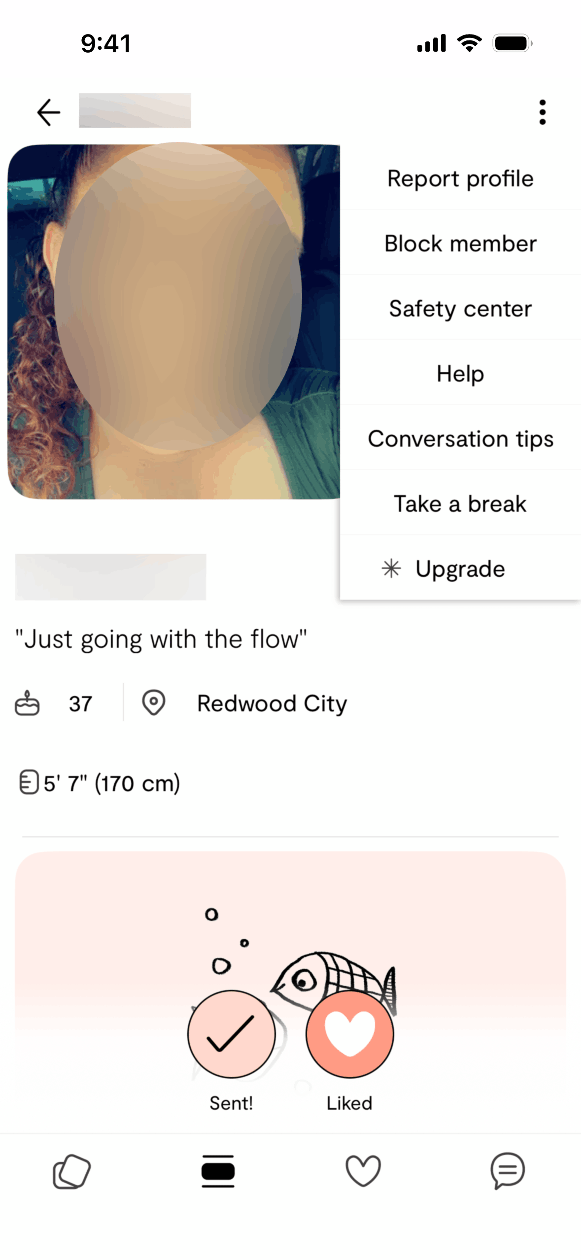 Plenty of Fish iOS dating interface screenshot 4