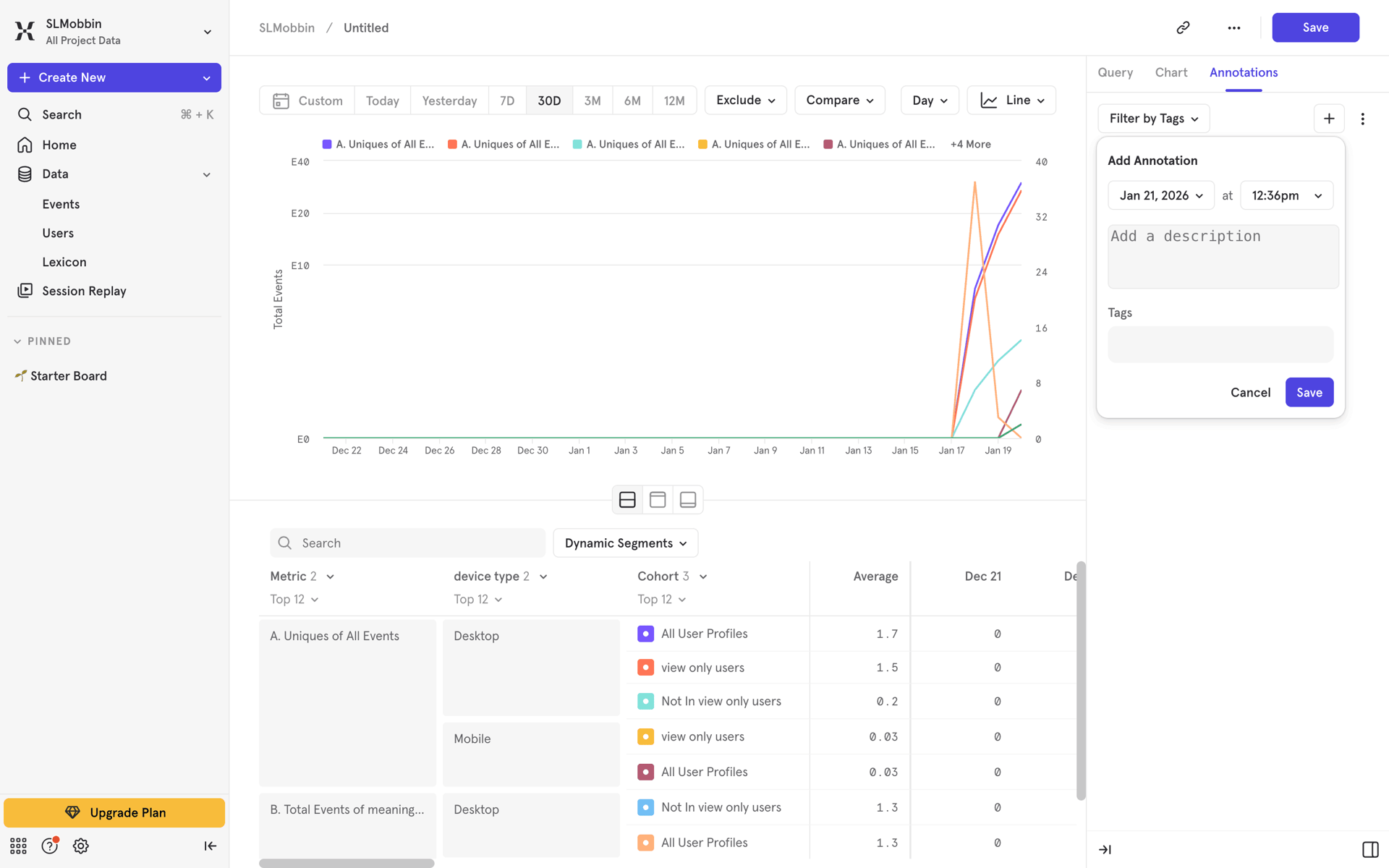 Mixpanel Web Business interface screenshot 8