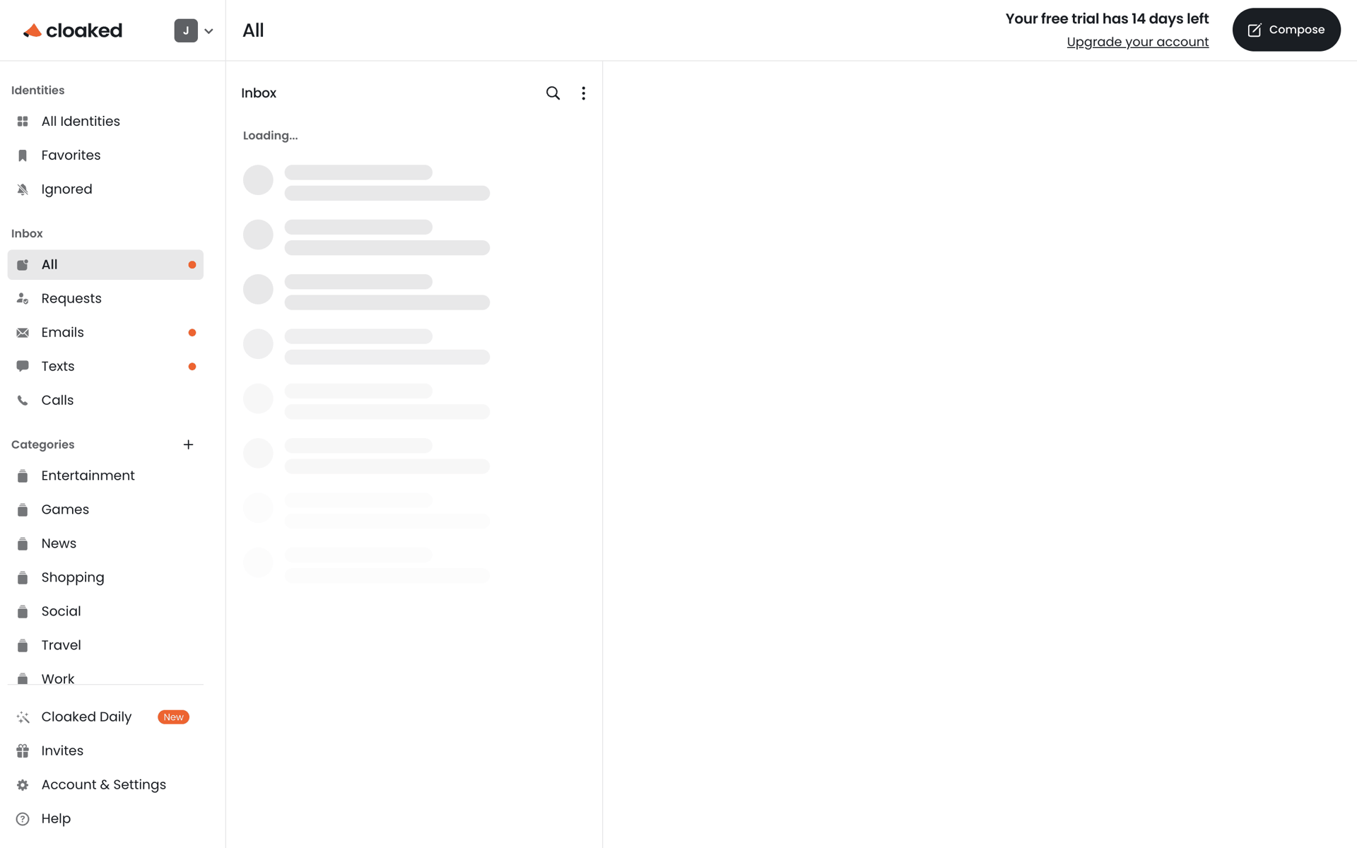 Cloaked Web Productivity interface screenshot 21