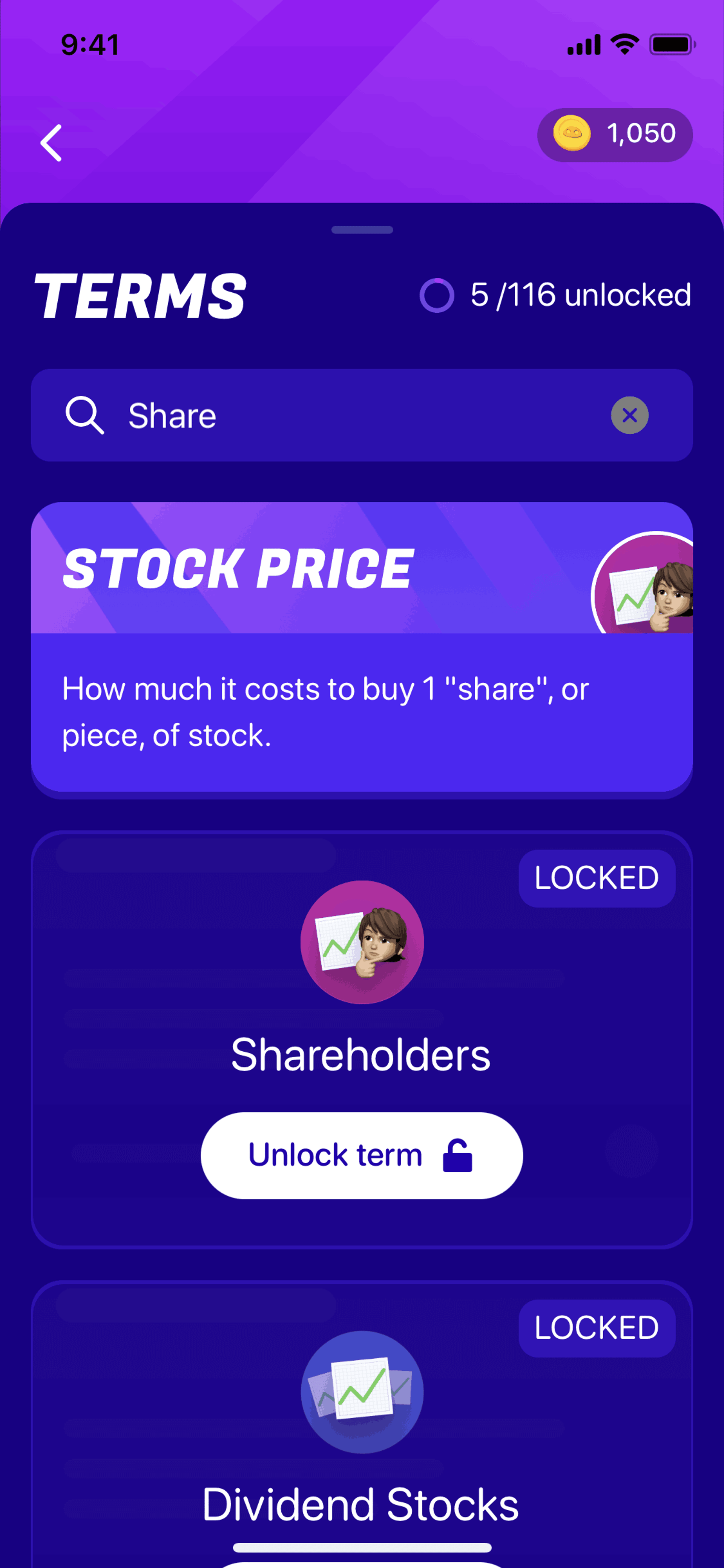 Bloom iOS Finance interface screenshot 10
