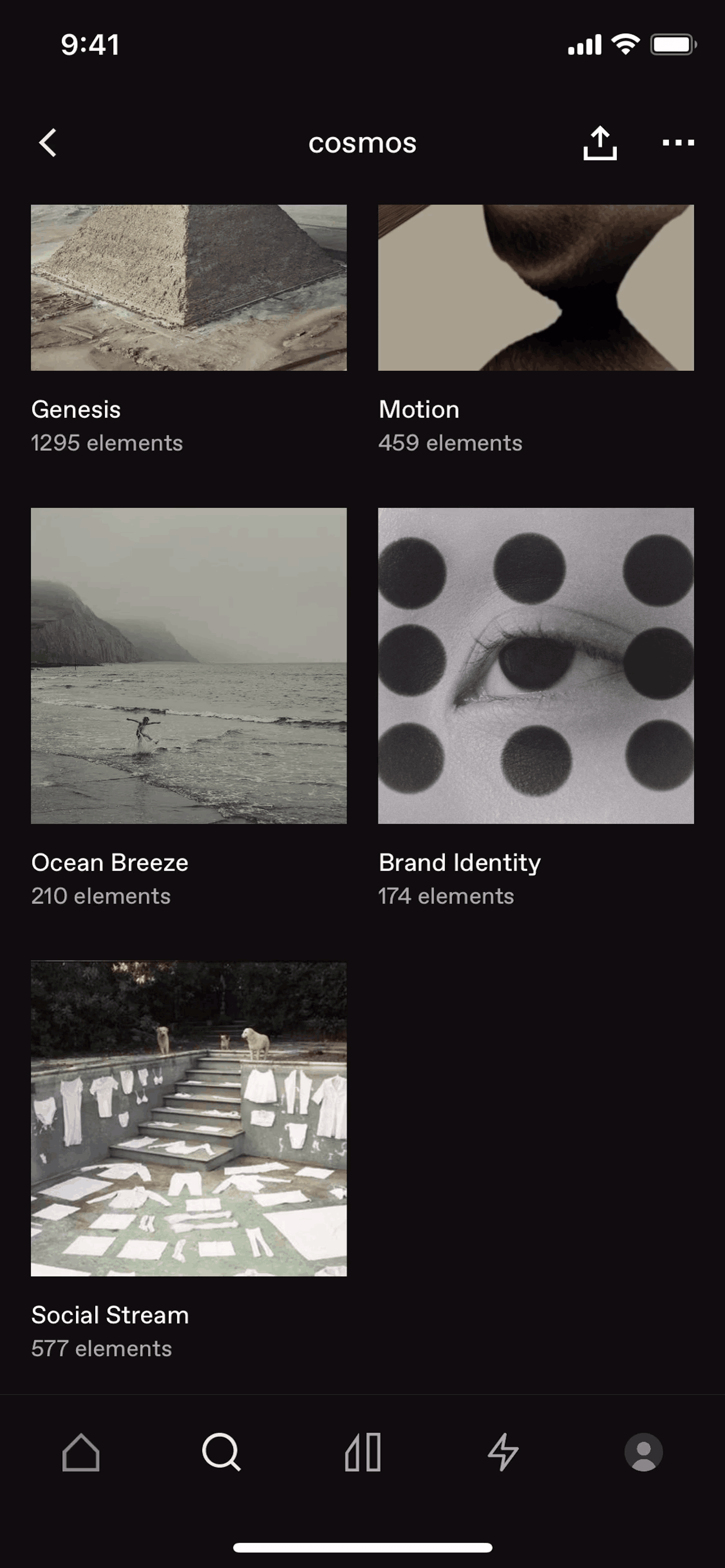 Cosmos iOS Photo & Video interface screenshot 4