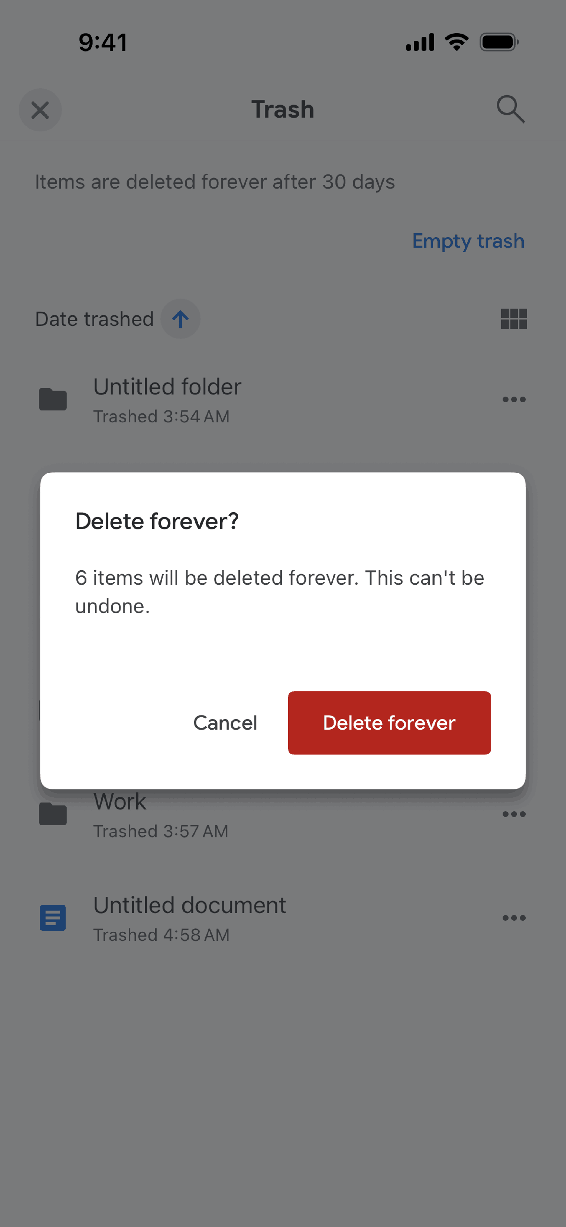 Google Drive iOS Productivity interface screenshot 19