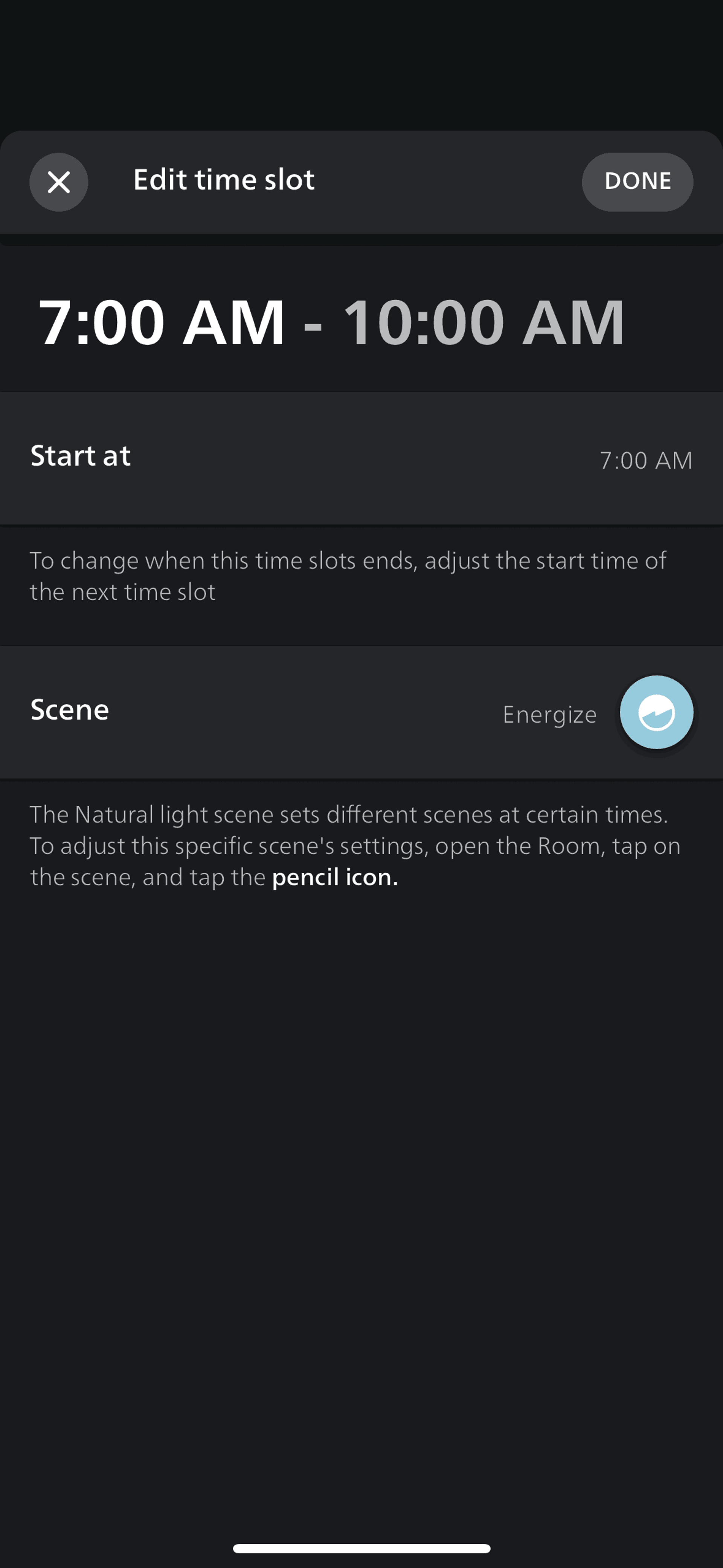 Philips Hue iOS Lifestyle interface screenshot 7