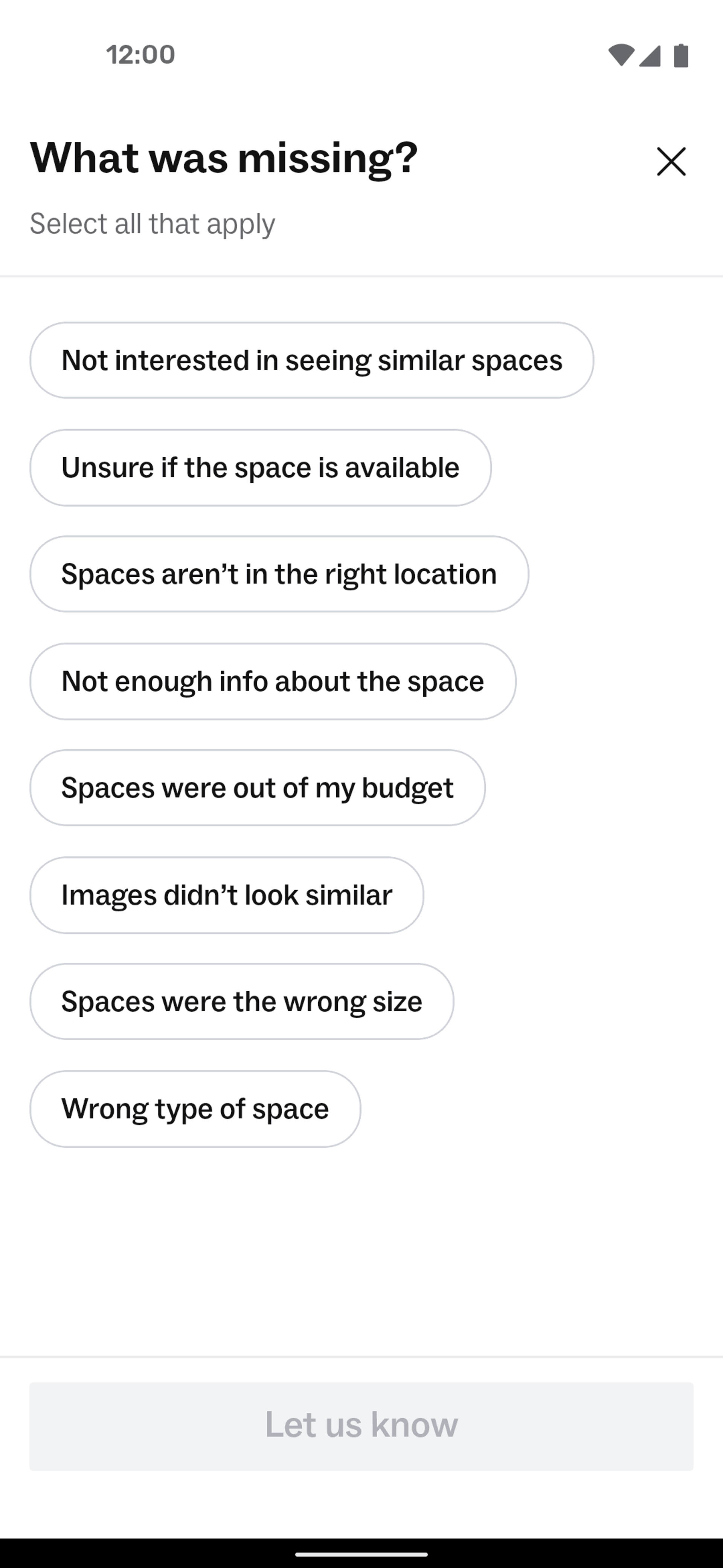 Peerspace Android Lifestyle interface screenshot 13
