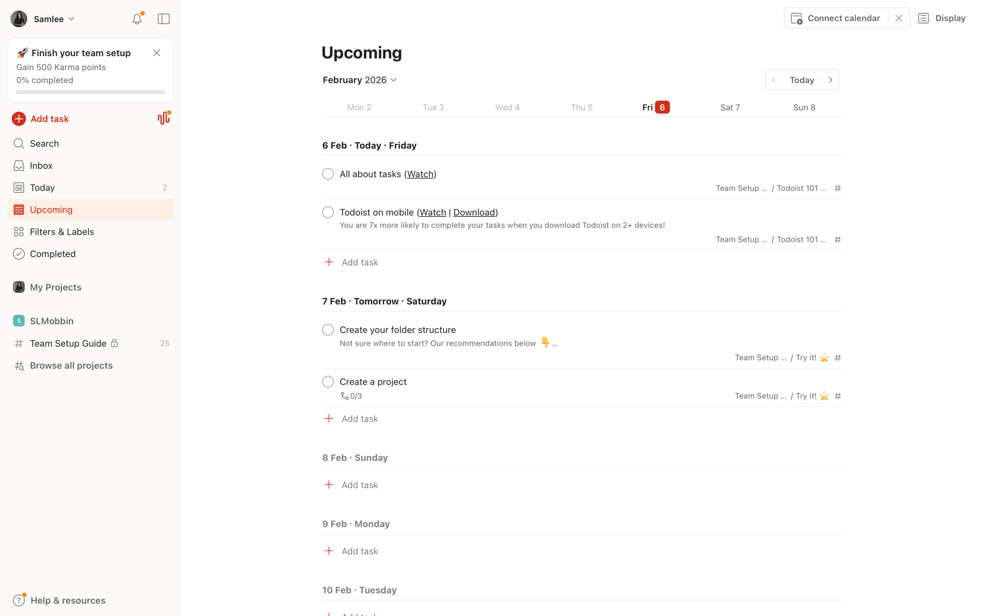 Todoist Web Collaboration interface screenshot 14