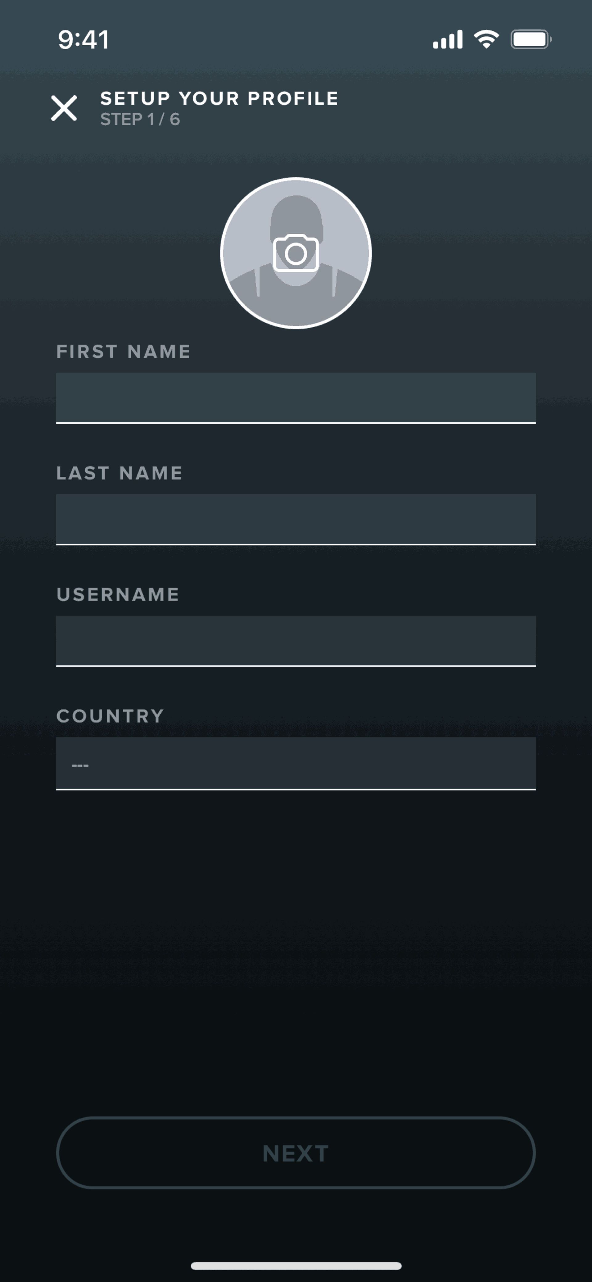 Creating an account on WHOOP (ios) screen 2