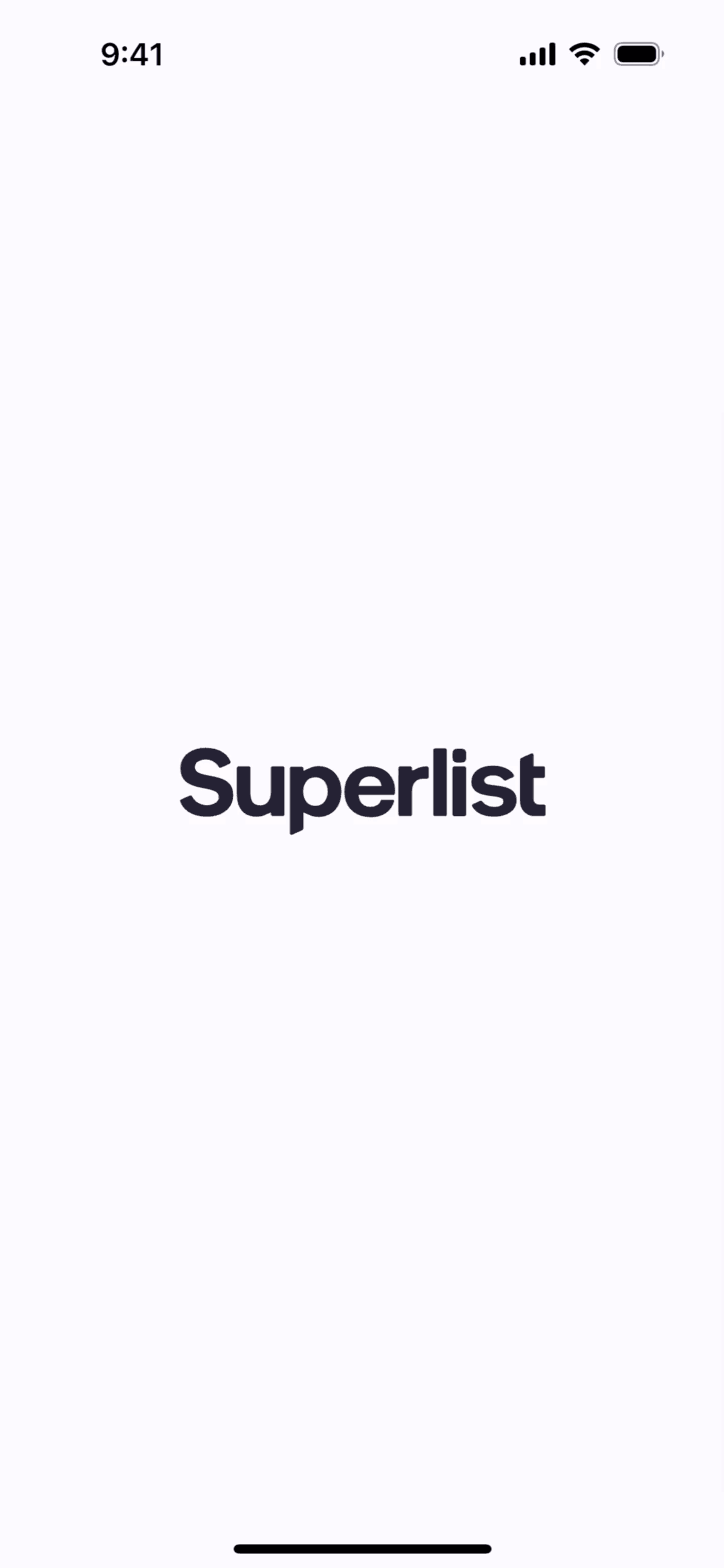 Superlist iOS Productivity interface screenshot 1