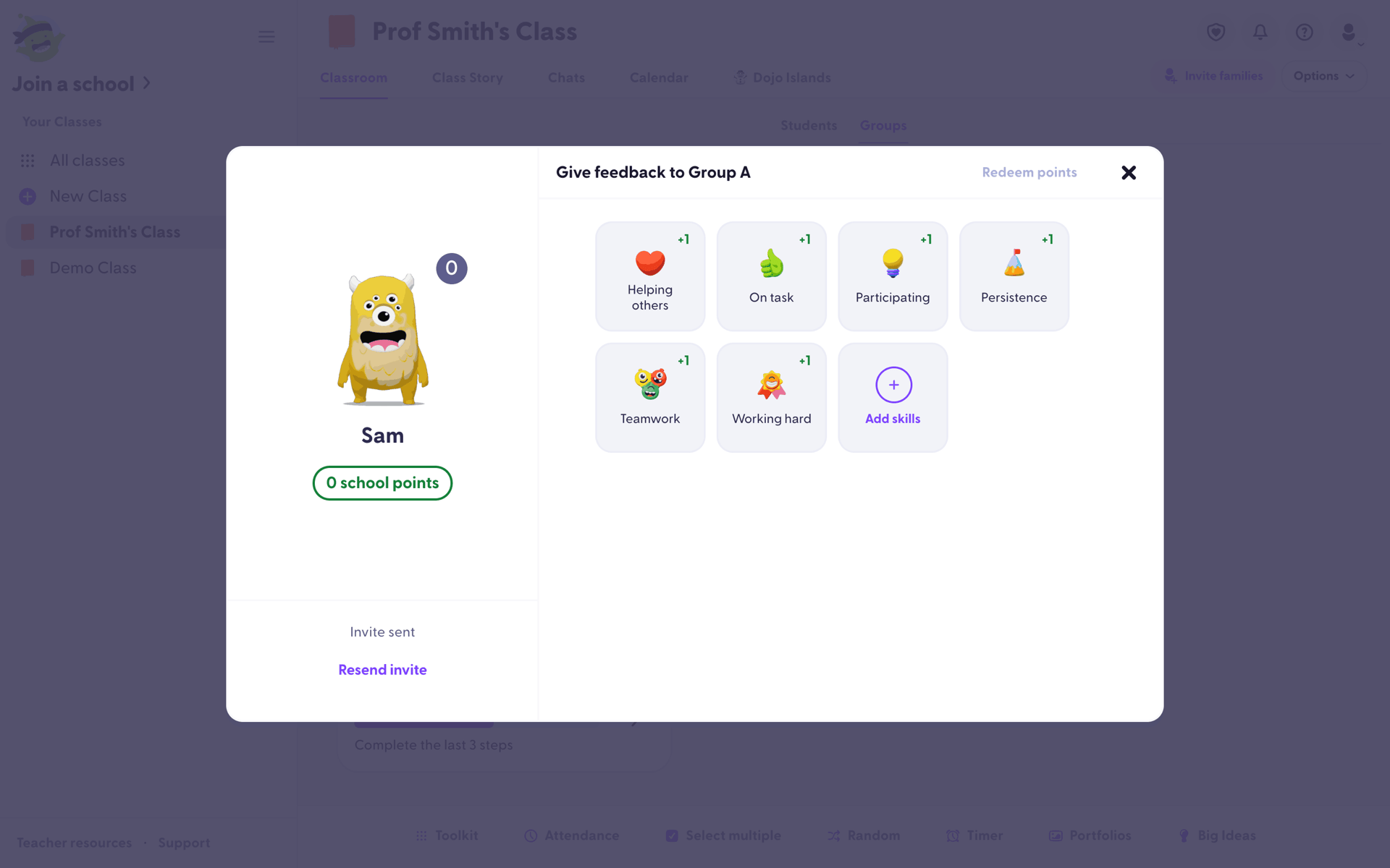 ClassDojo Web Education interface screenshot 19