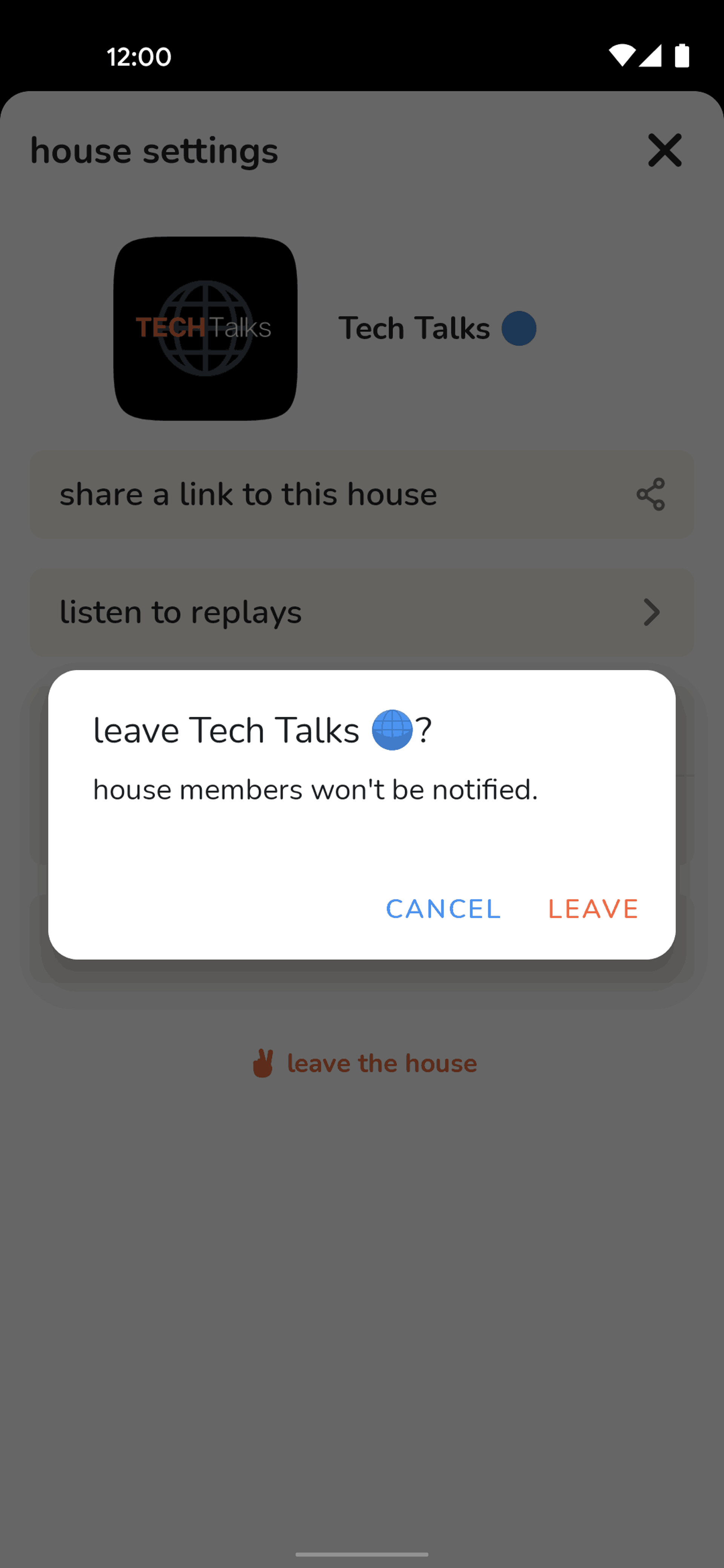 Clubhouse Android Social Networking interface screenshot 10