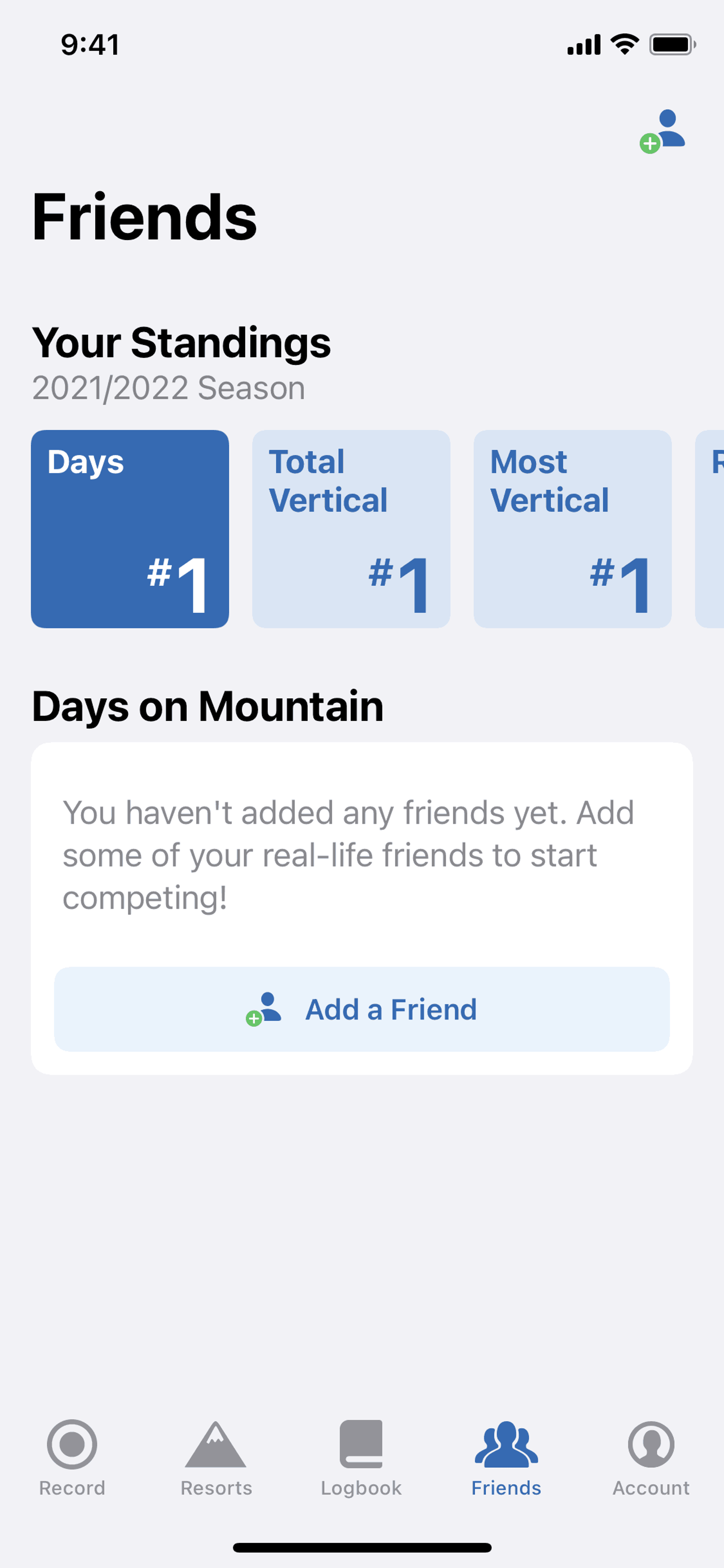 Slopes iOS Sports interface screenshot 5