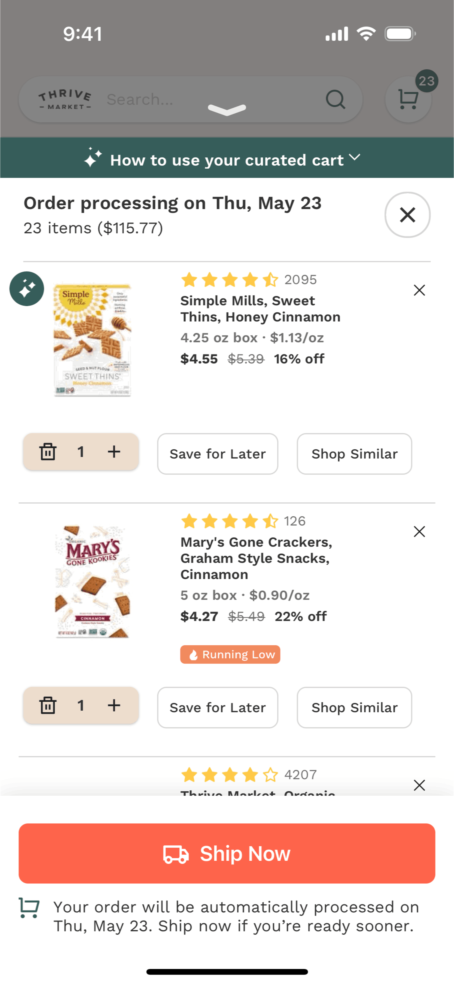 Thrive Market iOS Shopping interface screenshot 10