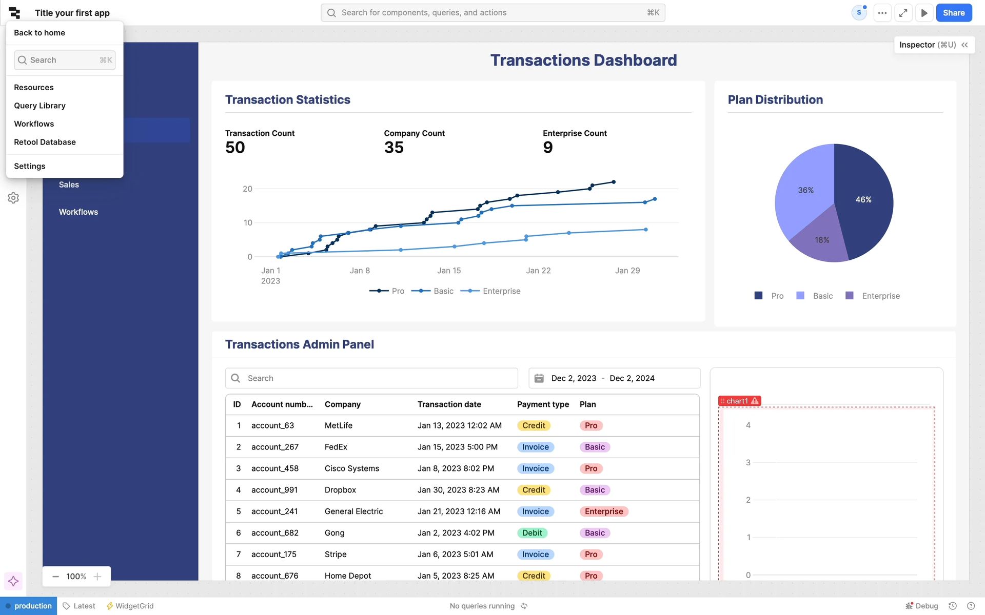 Retool Web Developer Tools interface screenshot 17