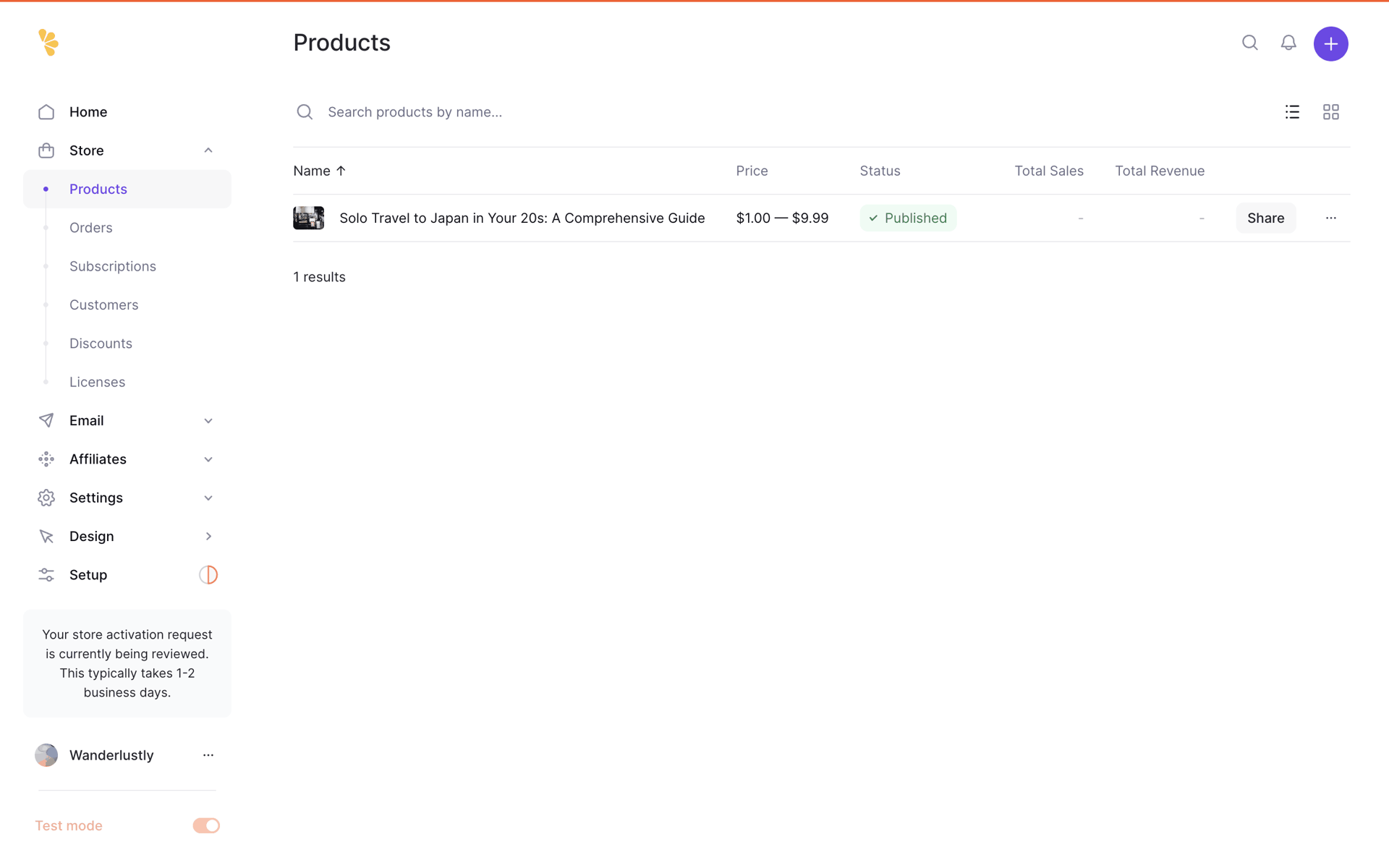 Lemon Squeezy Web Business interface screenshot 17