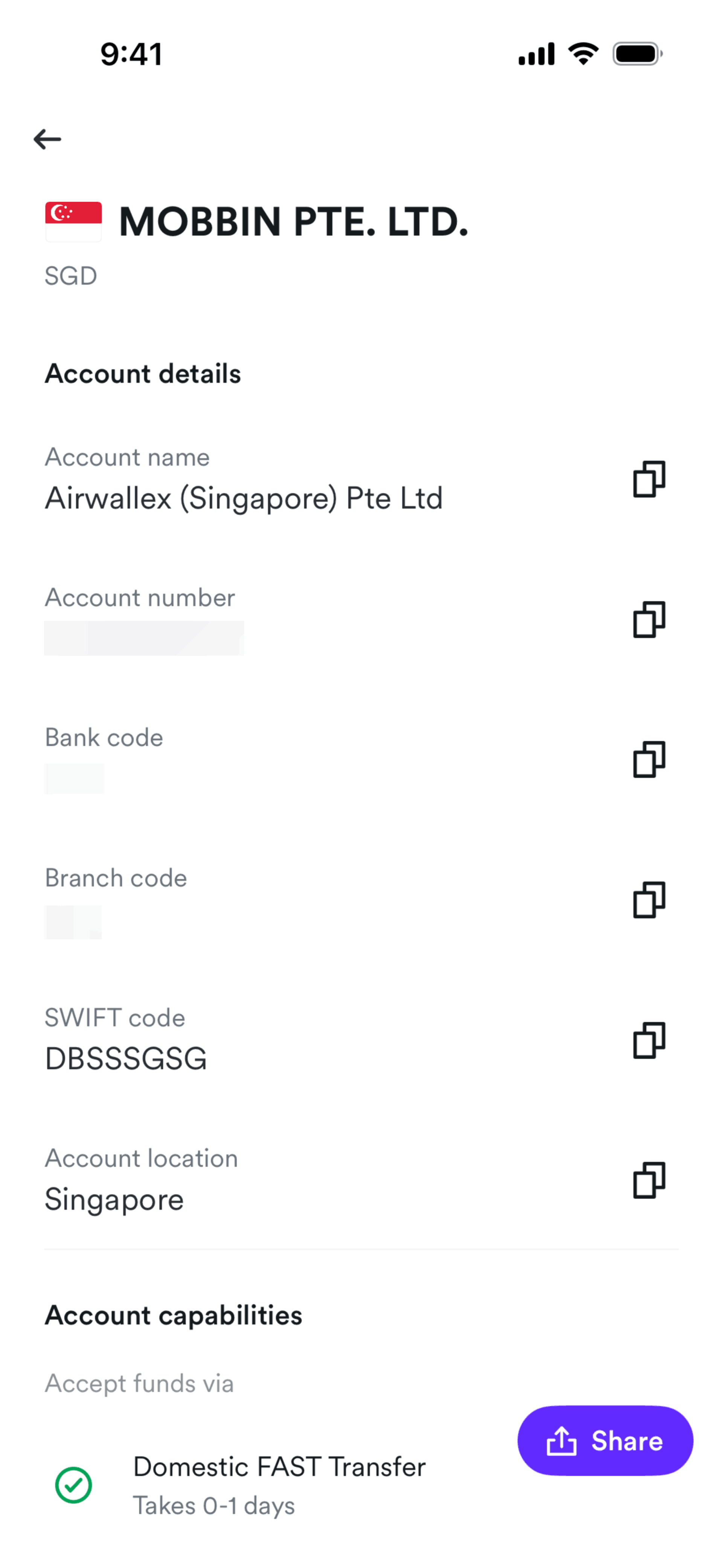 Airwallex iOS Finance interface screenshot 22