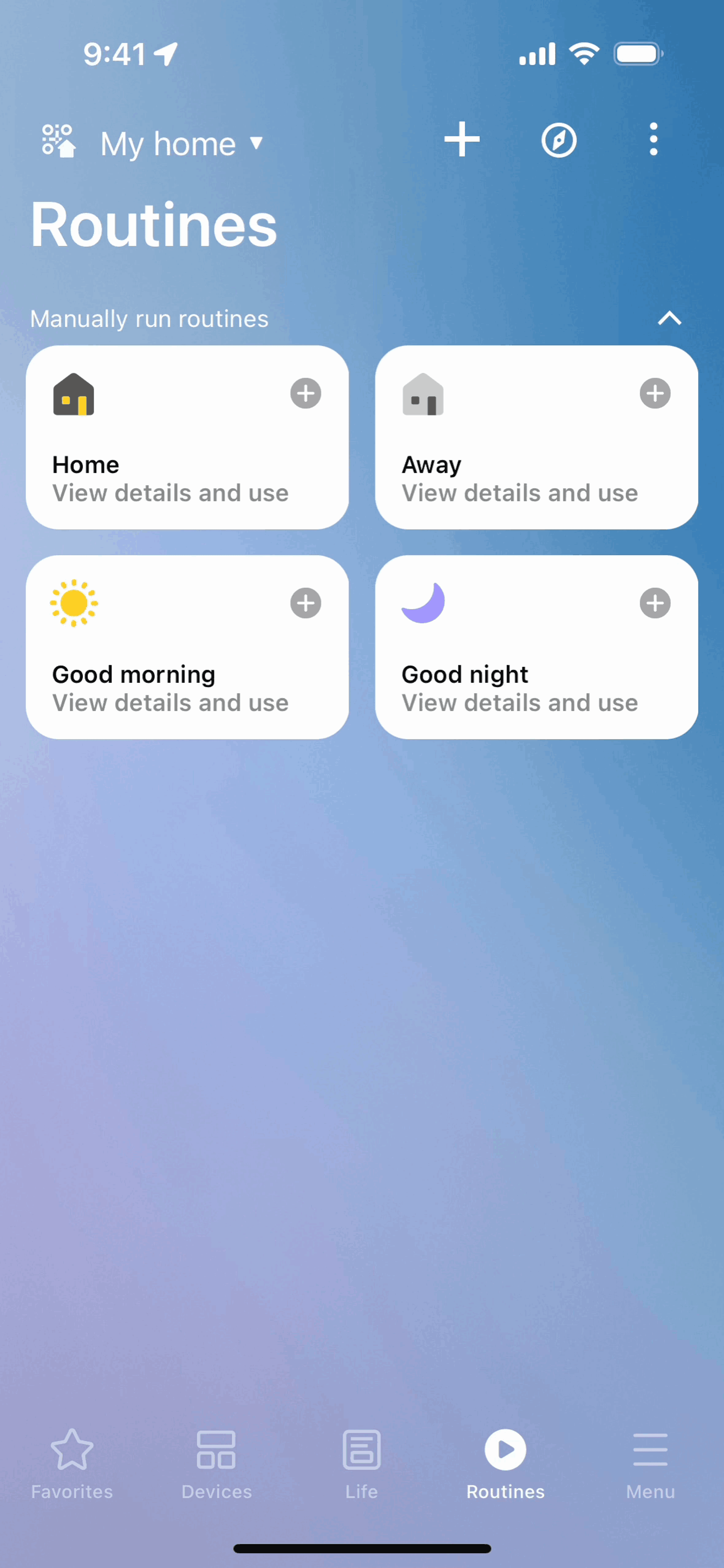 SmartThings iOS Productivity interface screenshot 7