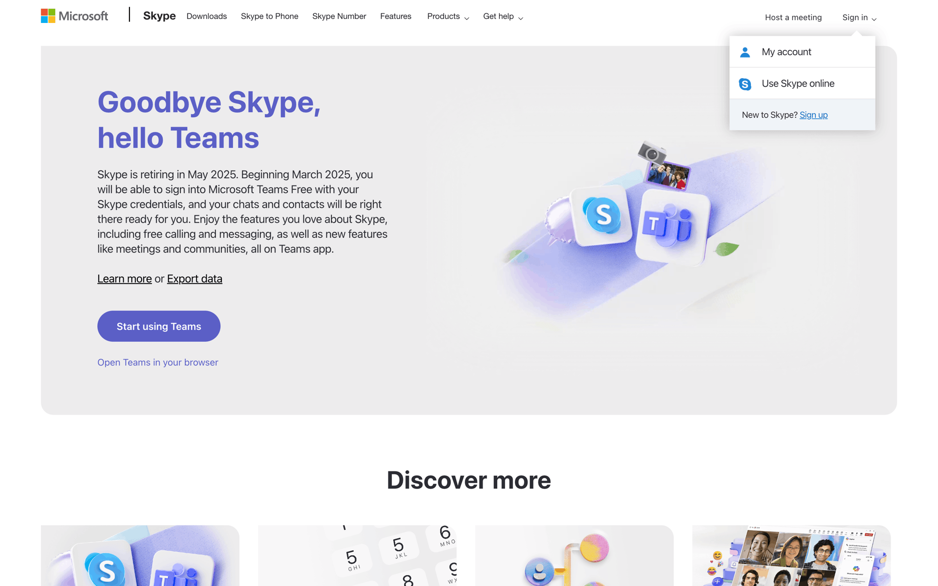 Skype Web Social Networking interface screenshot 7