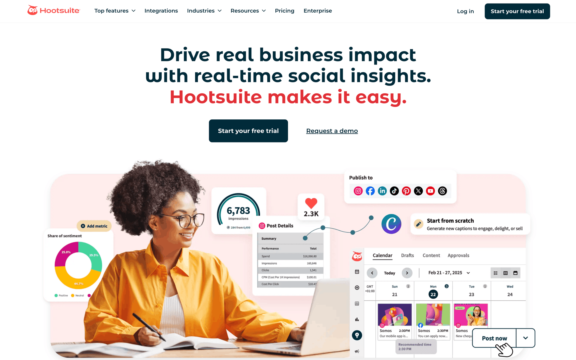 Hootsuite Web Business interface screenshot 1