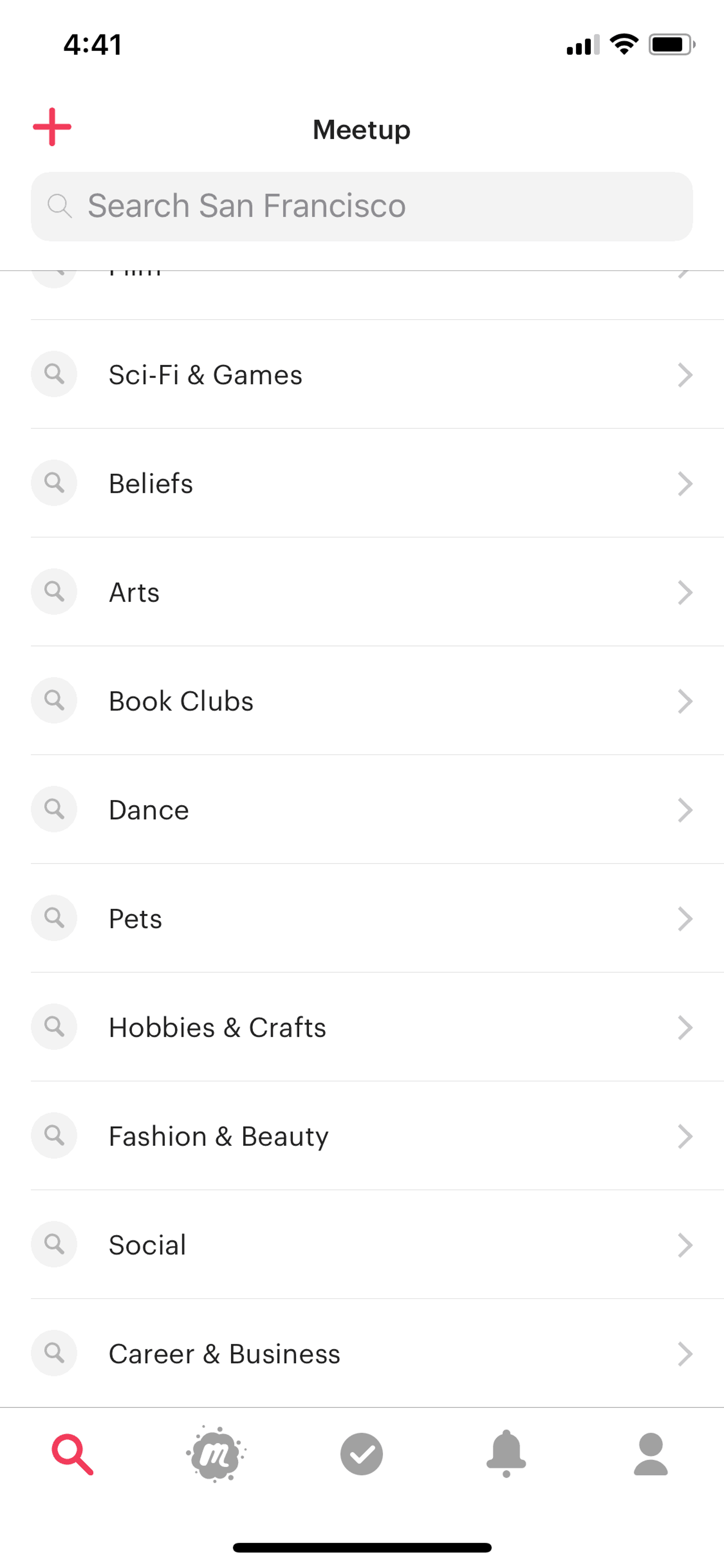 Meetup iOS Social Networking interface screenshot 23