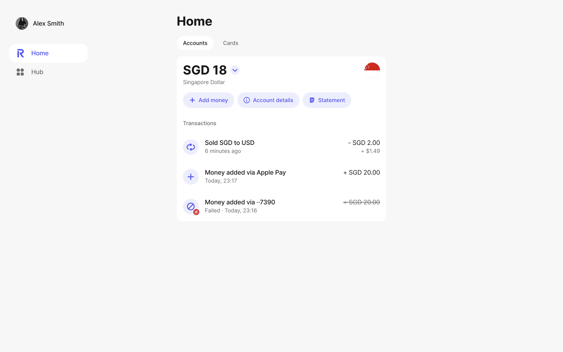 Revolut Web Finance interface screenshot 10