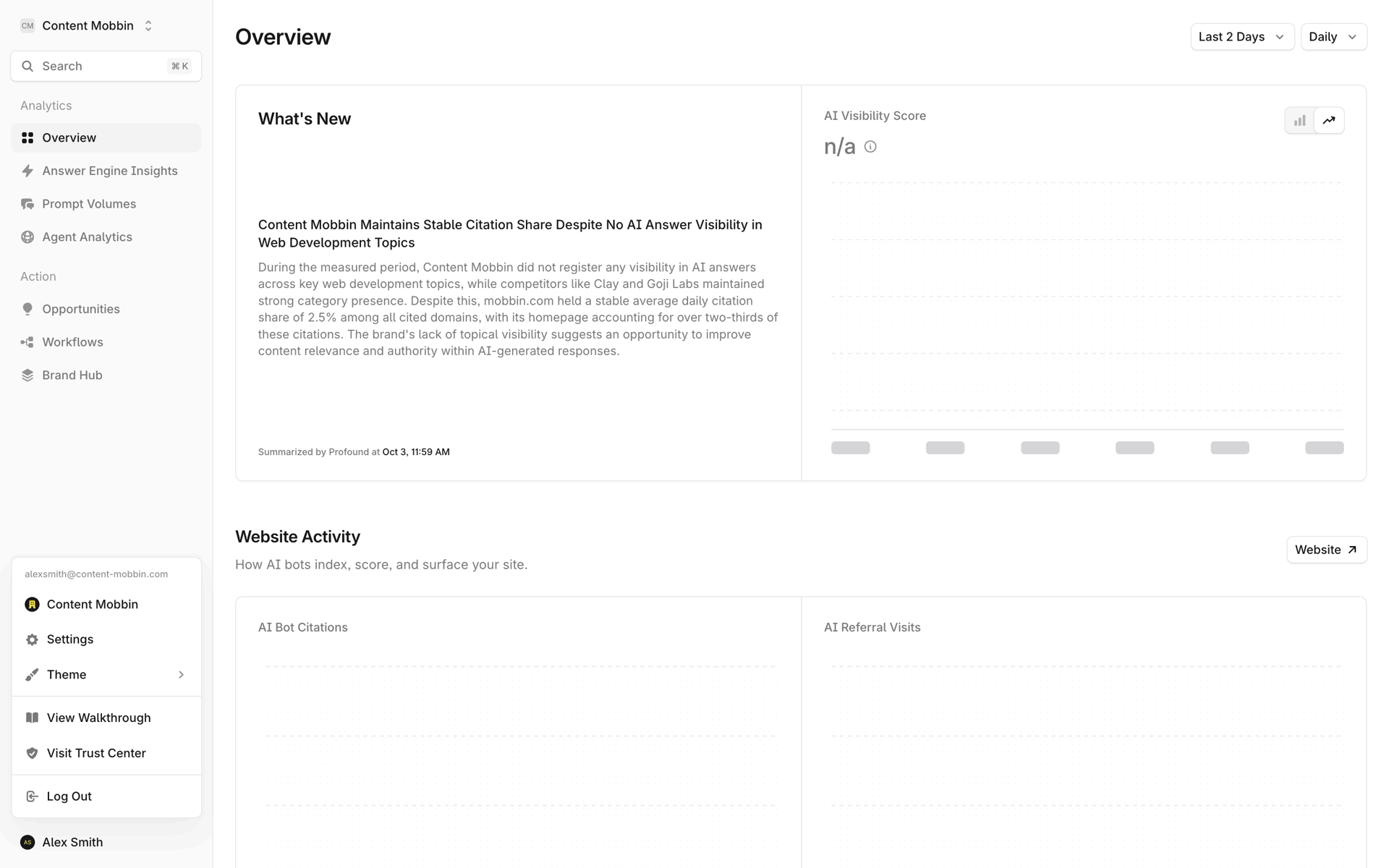Profound Web AI interface screenshot 15