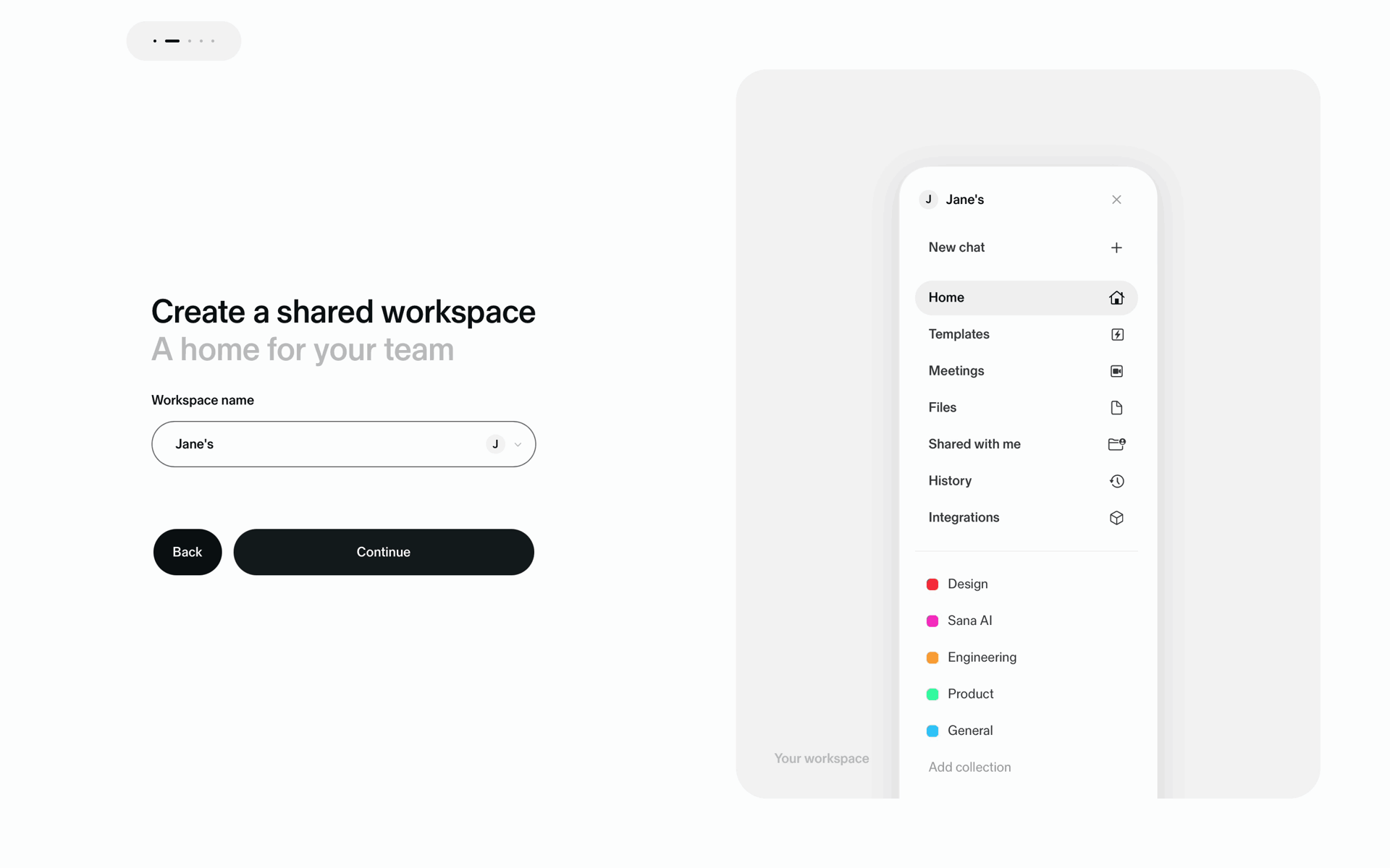 Sana AI Web Business interface screenshot 10