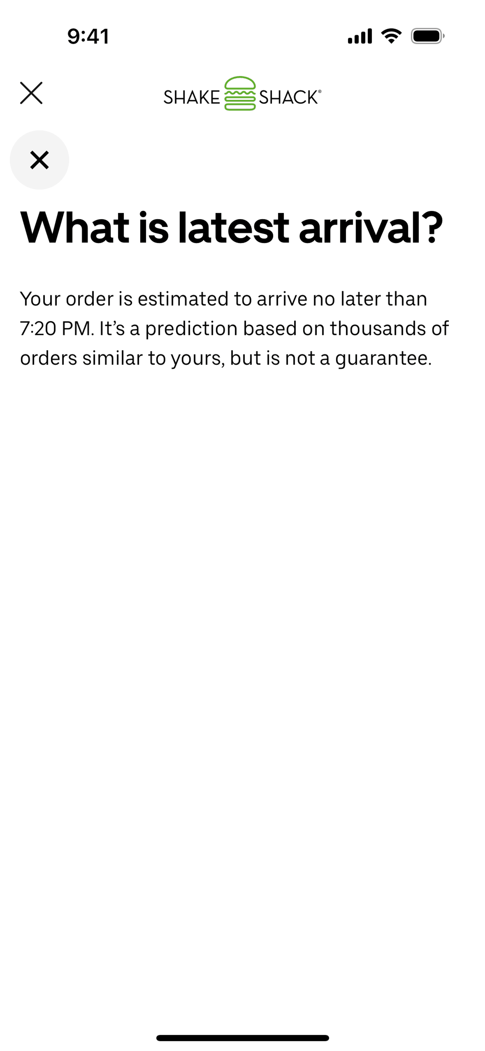 Shake Shack iOS Food & Drink interface screenshot 23