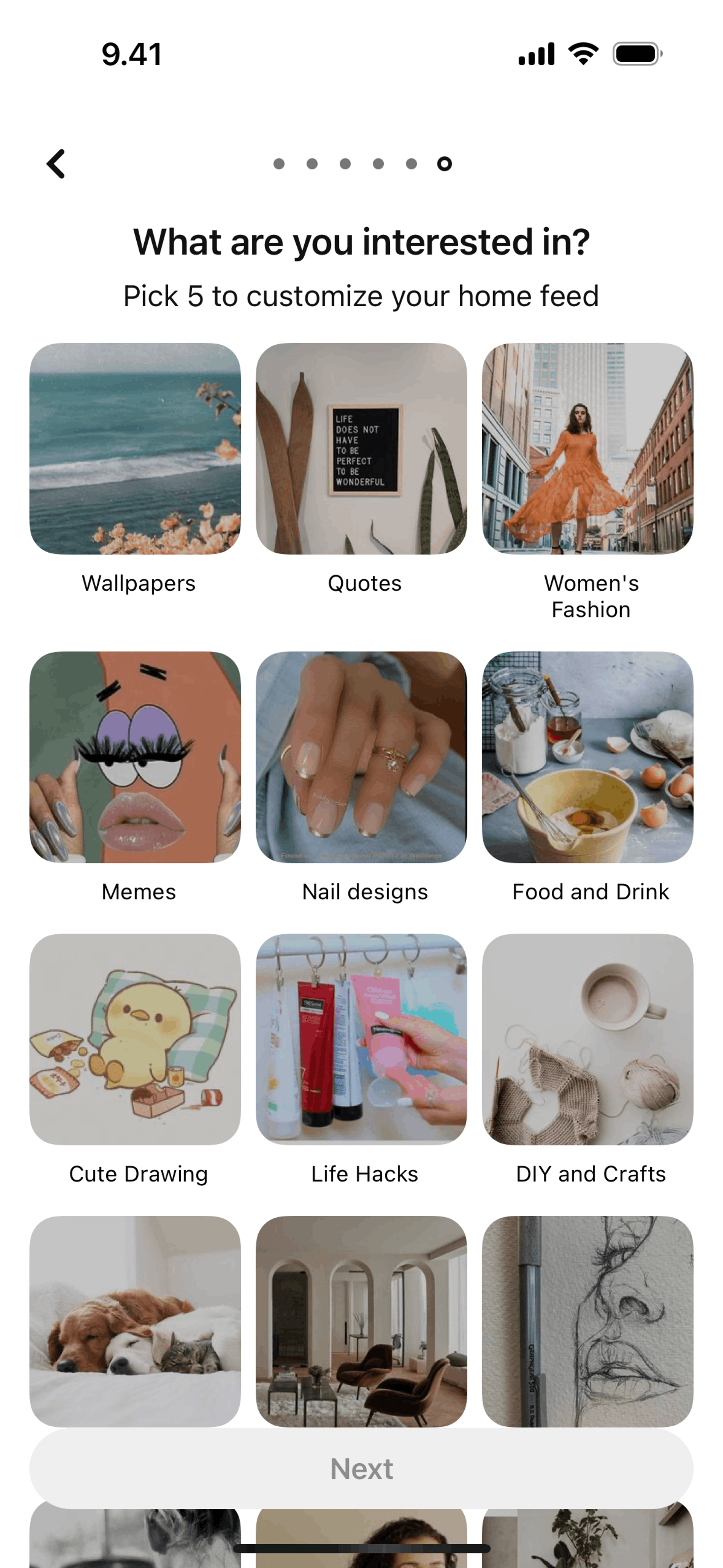 Pinterest iOS Photo & Video interface screenshot 17