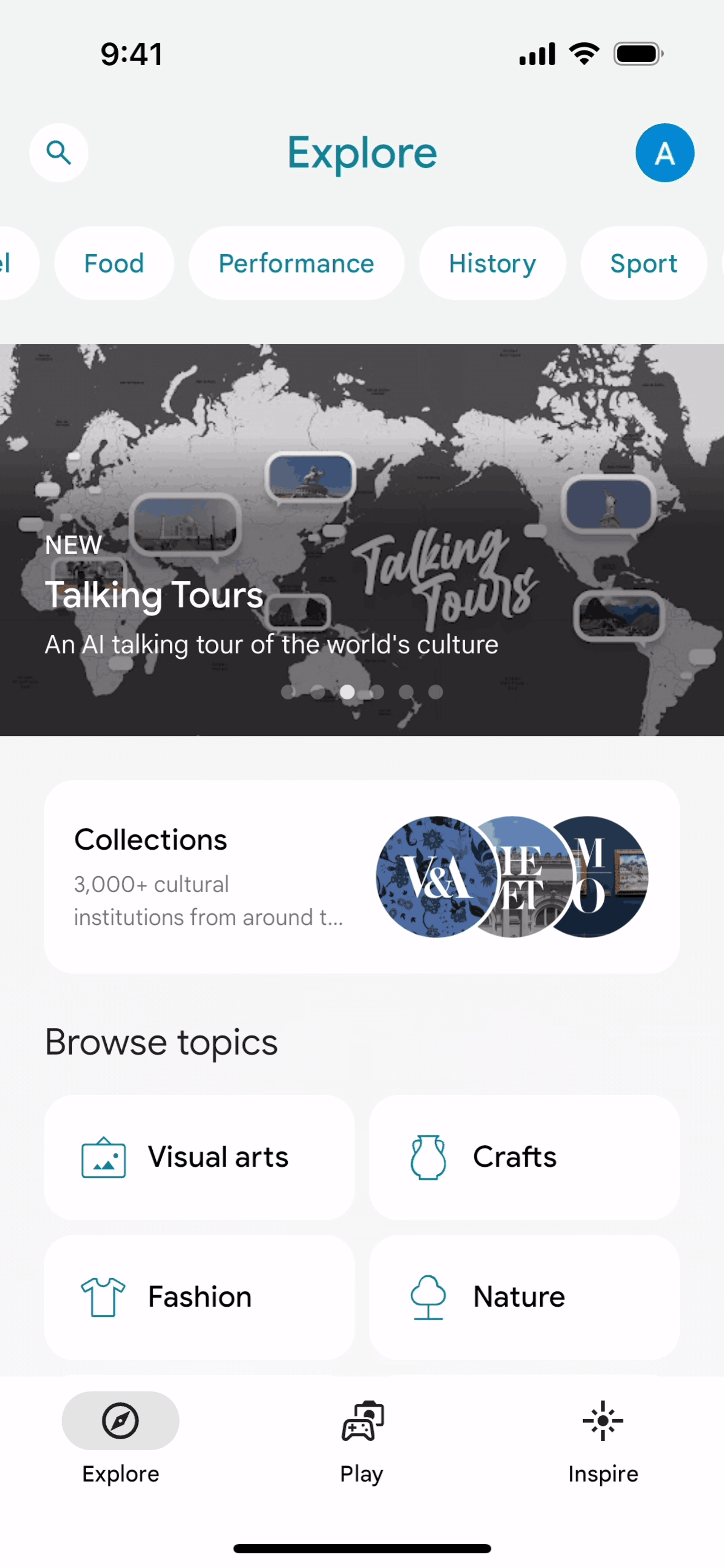 Google Arts & Culture iOS Education interface screenshot 13