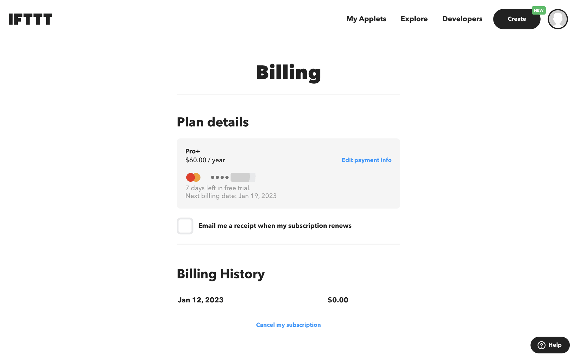 IFTTT Web Productivity interface screenshot 6
