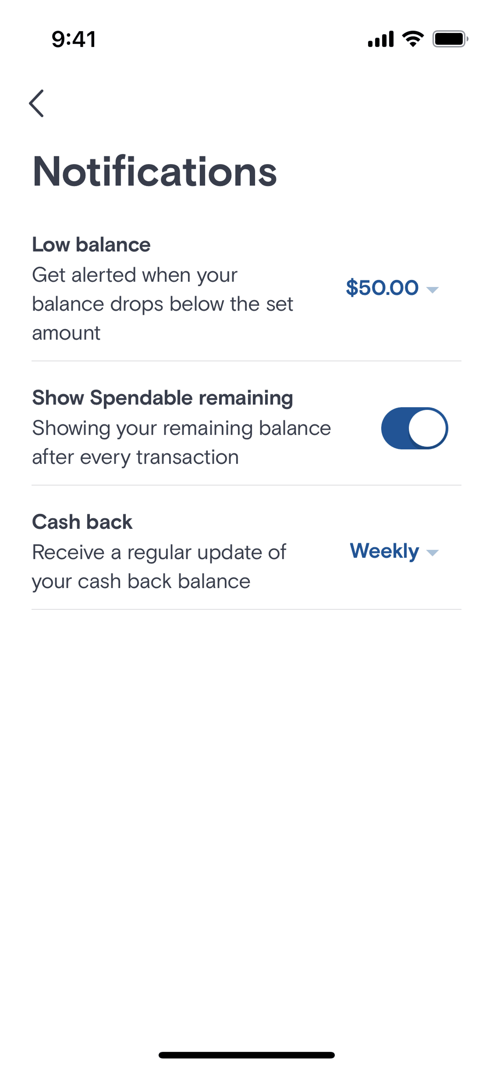 KOHO iOS Finance interface screenshot 16