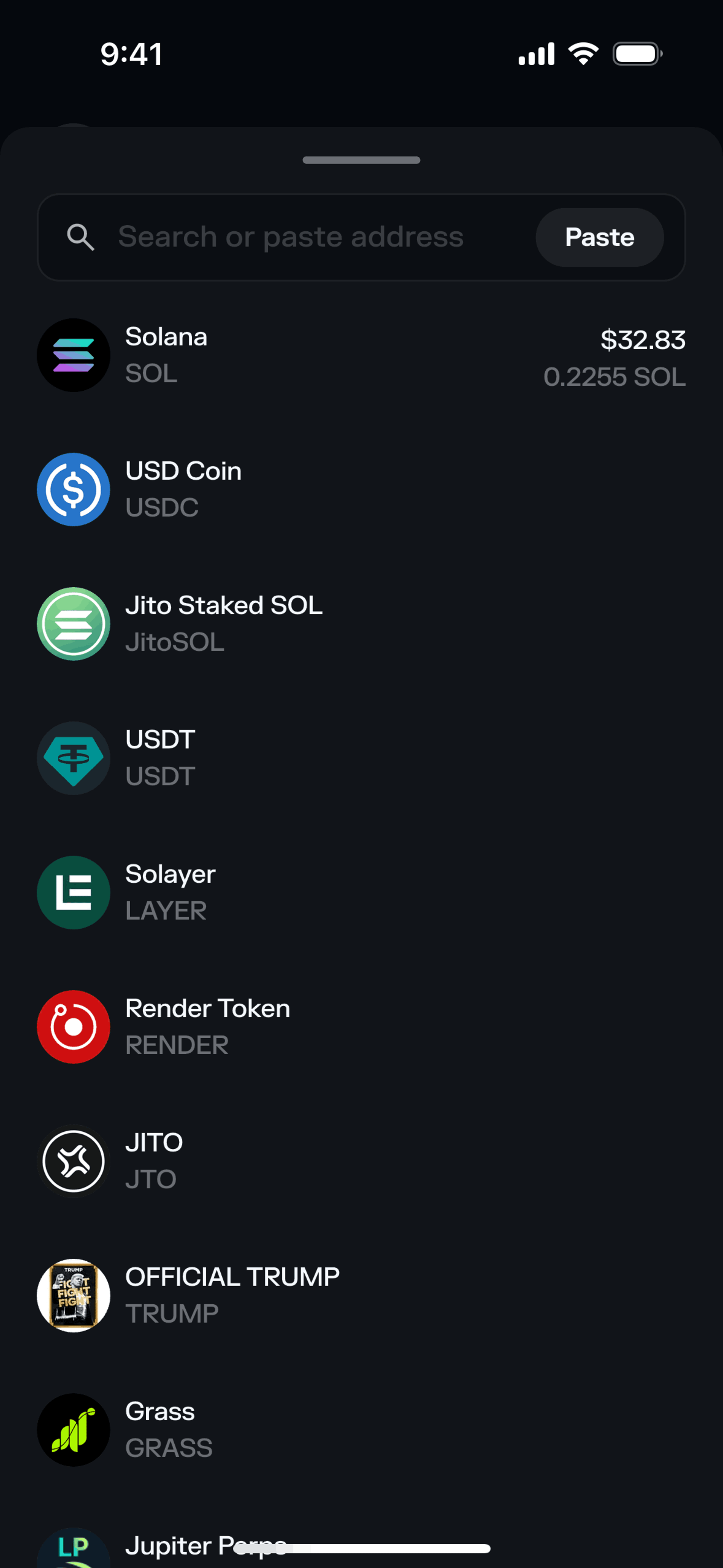 Solflare iOS Crypto & Web3 interface screenshot 10