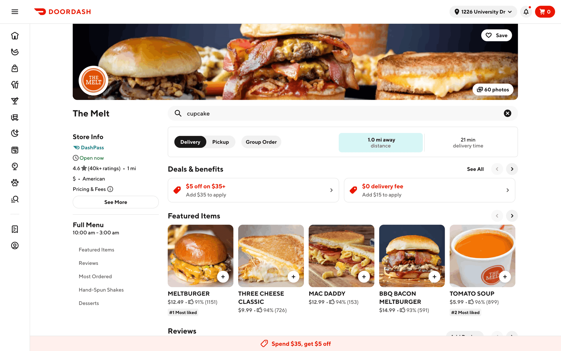 DoorDash Web Shopping interface screenshot 22